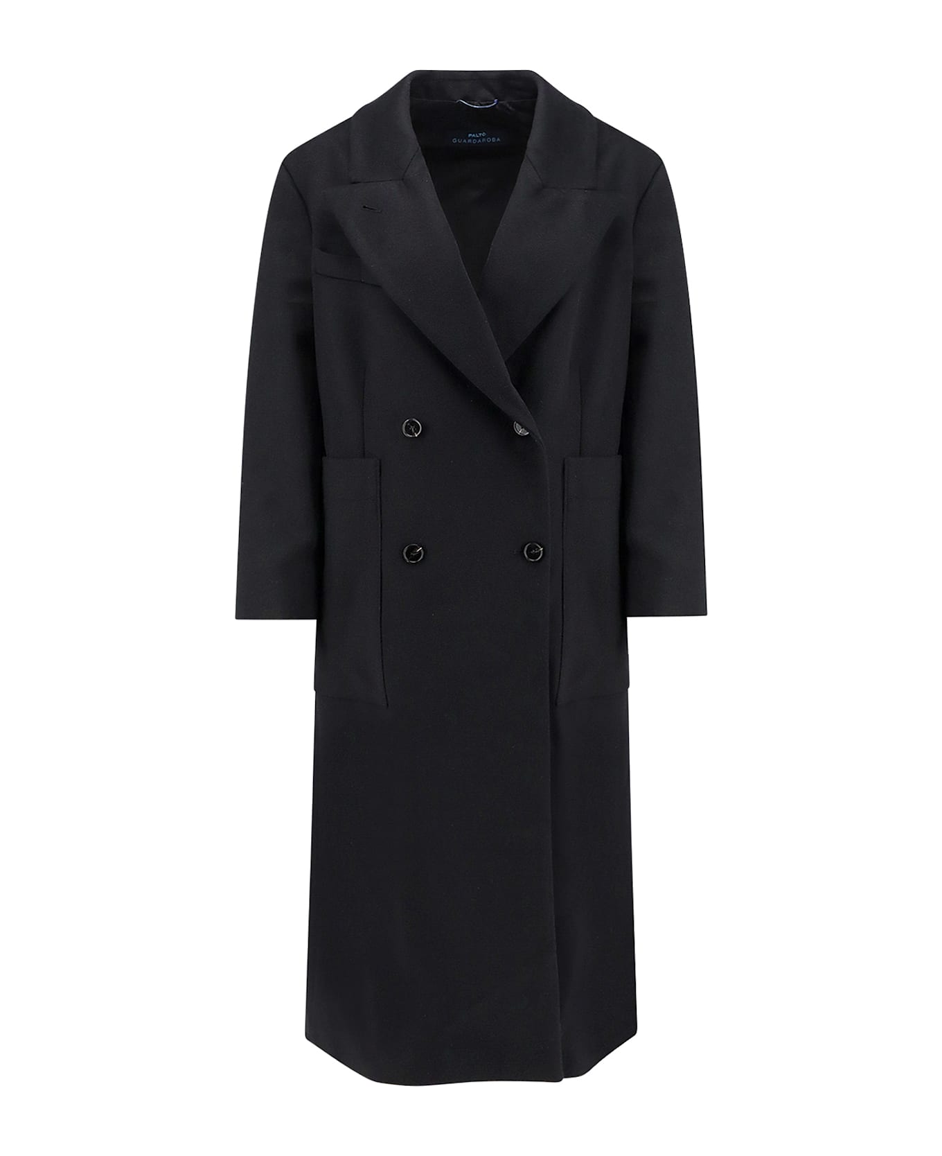 Paltò Giada Double-breasted Coat - Black