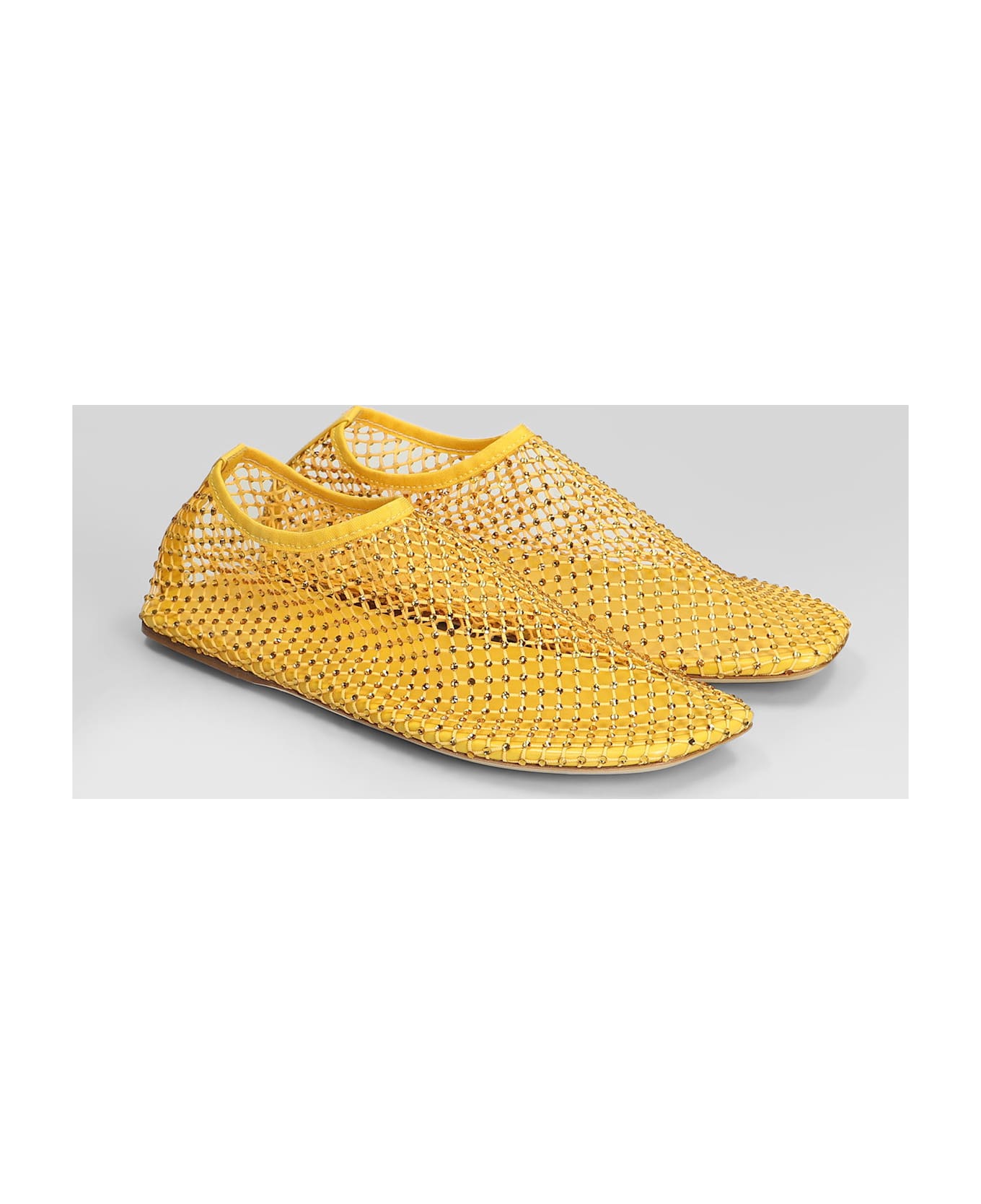 Christopher Esber Minette Flat Ballet Flats In Yellow Polyester - yellow