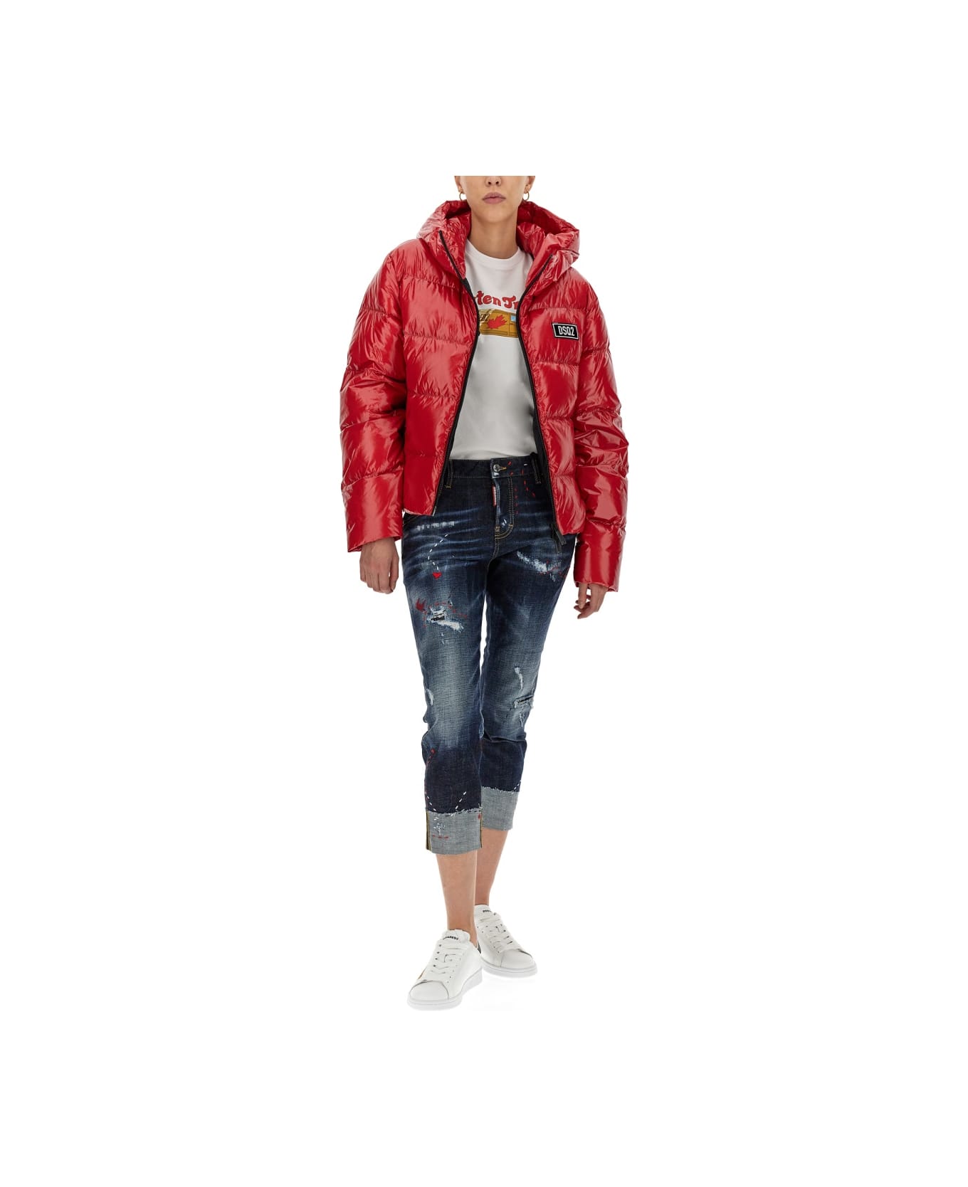 Dsquared2 "rock Your Road" Down Jacket - RED