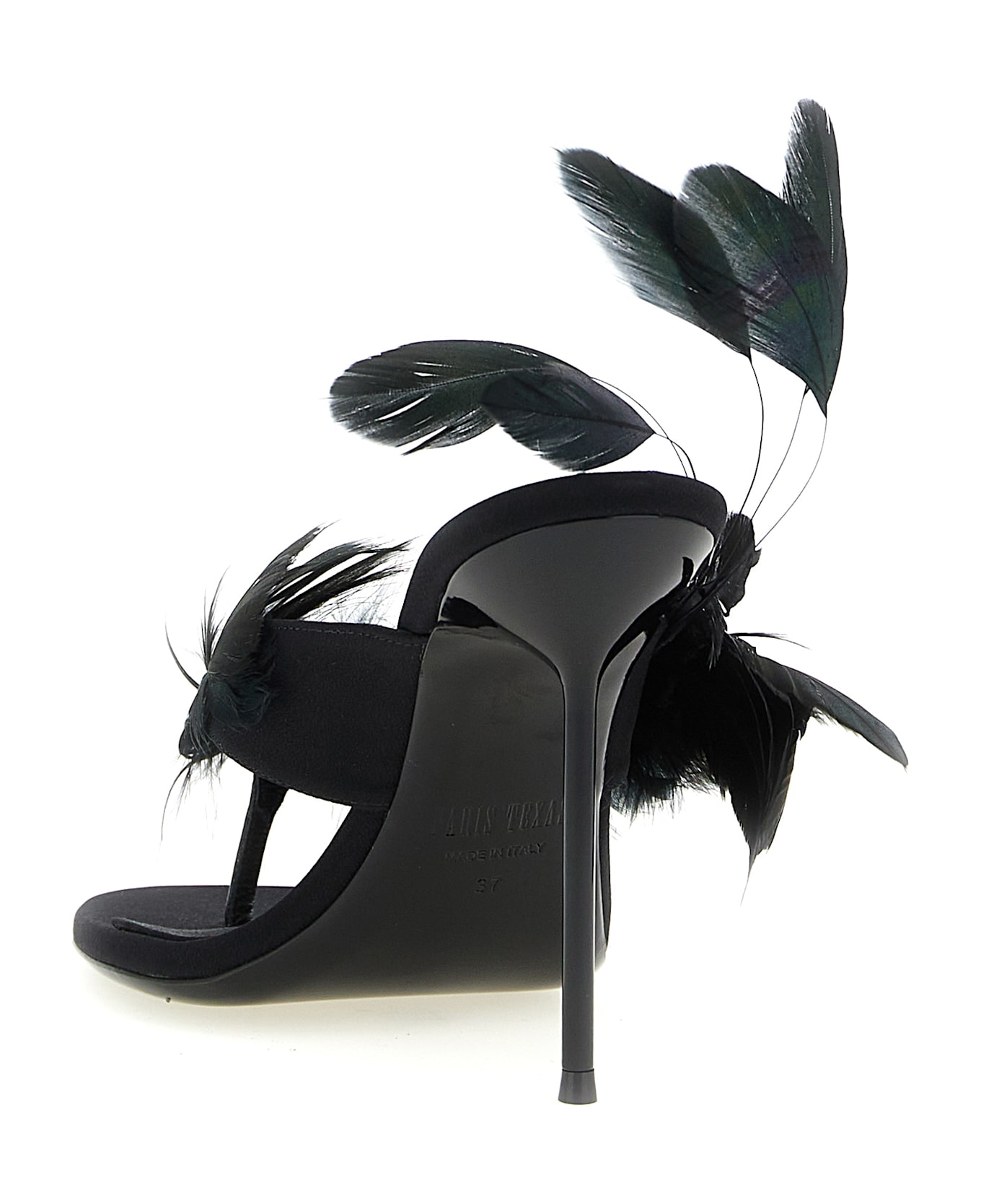 Paris Texas 'lidia Feather Thong' Mules - Black  