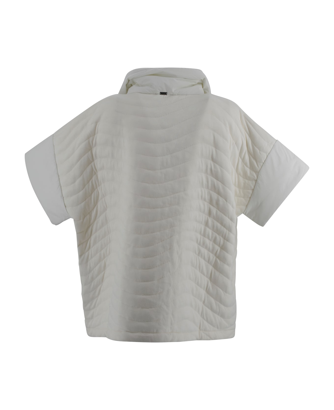 Herno Short-sleeved Padded Poncho - White