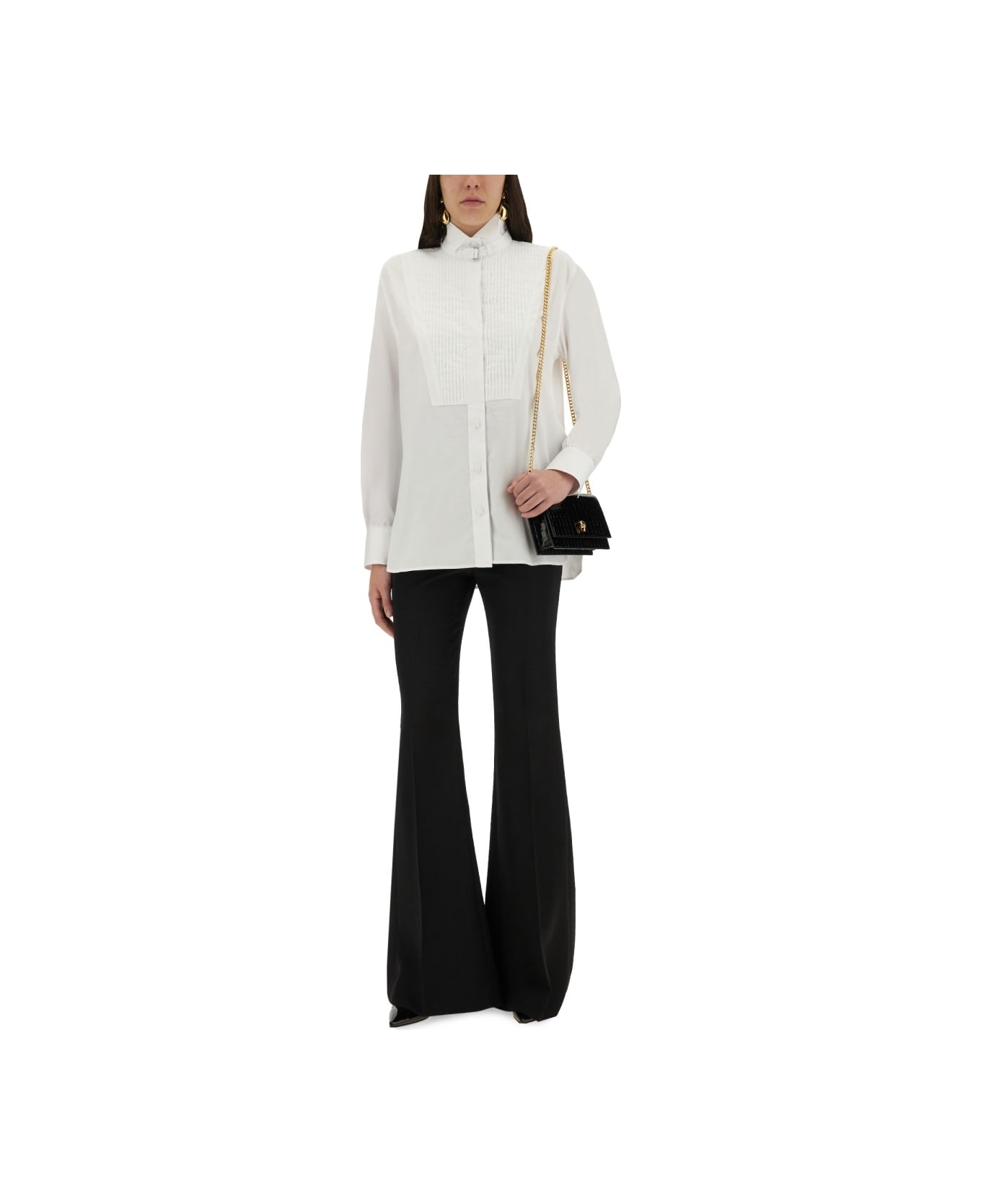 Alexander McQueen Tuxedo Shirt - OPTICALWHITE