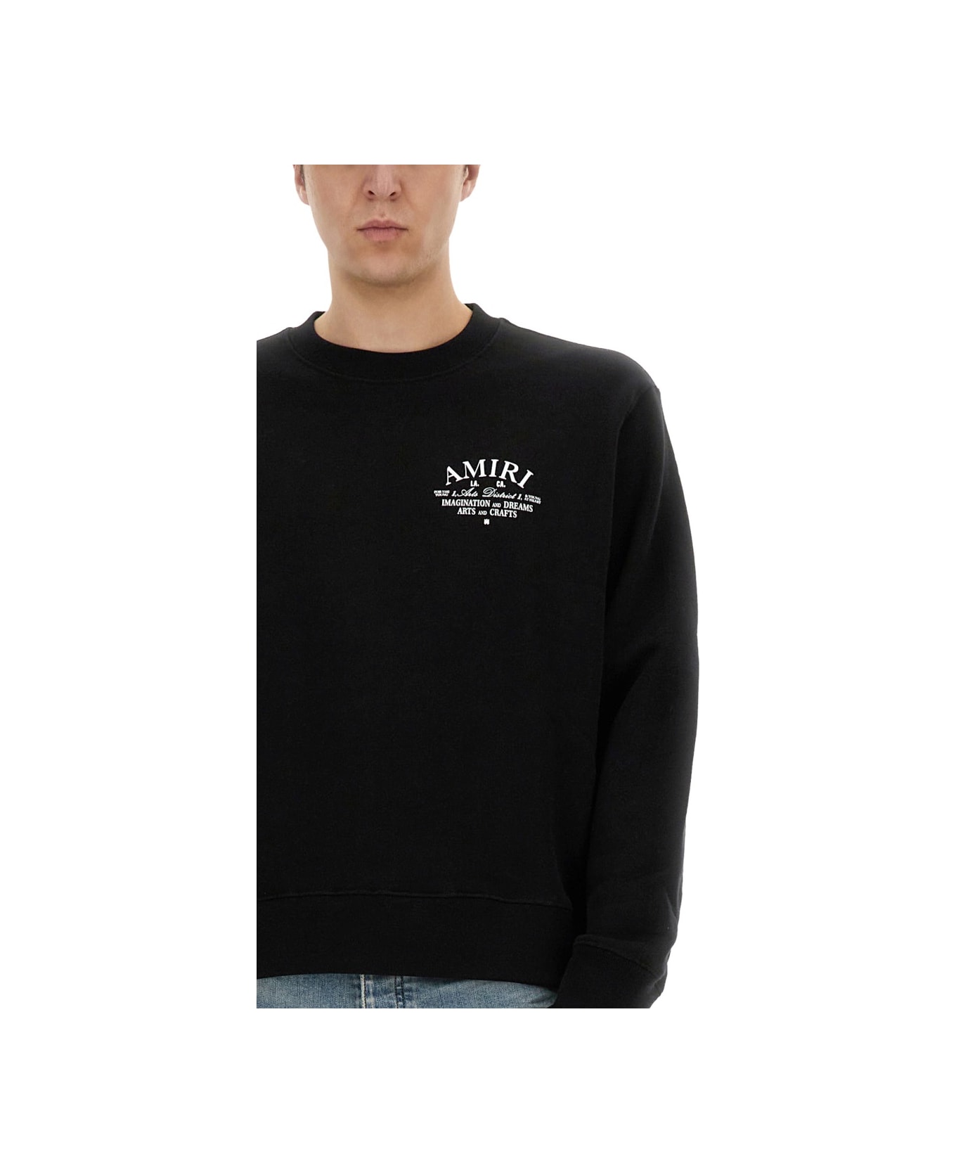 AMIRI "arts District Crew" Sweatshirt - BLACK