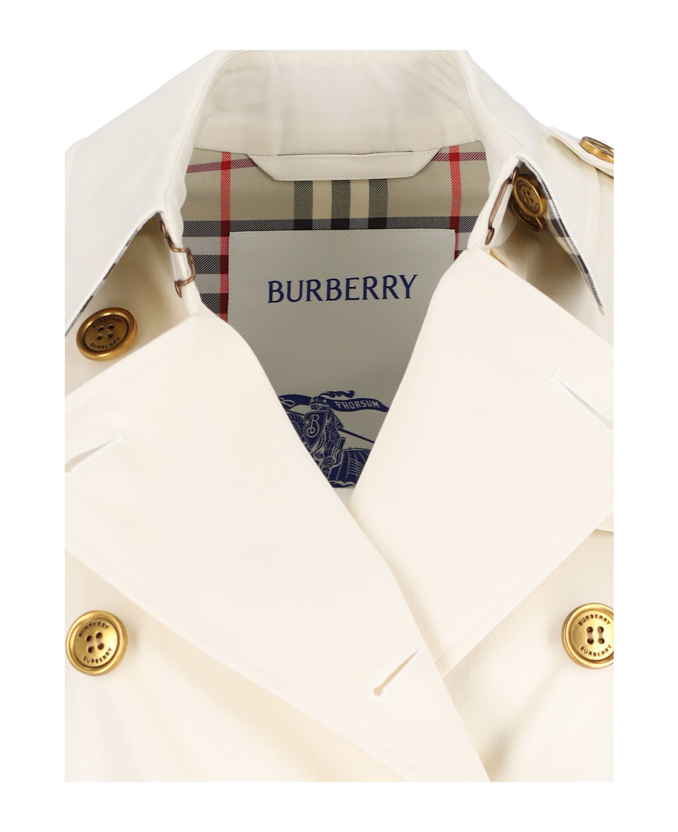 Burberry Kensington Trench Coat - White