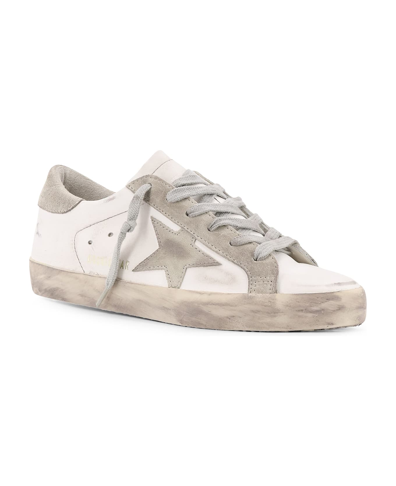 Golden Goose Super-star Classic With List Leather Sneakers - White ice