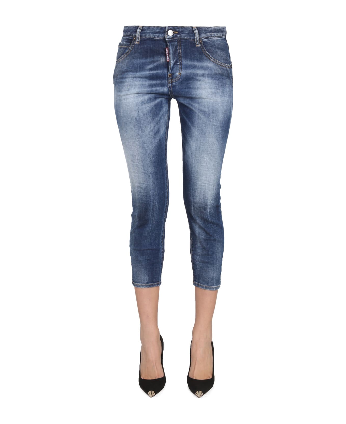 Dsquared2 Cool Girl Cropped Jeans - BLU デニム