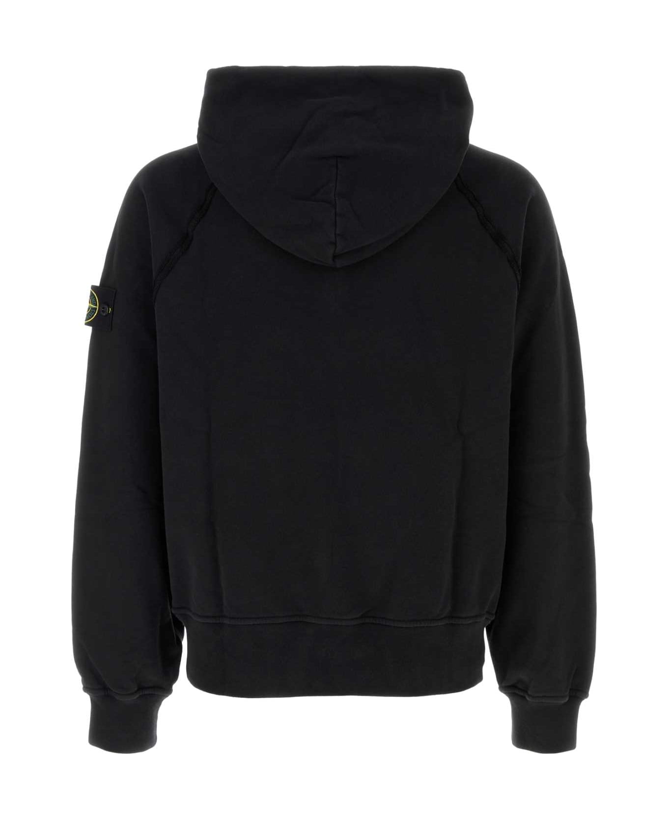 Stone Island Black Cotton Sweatshirt - BLACK