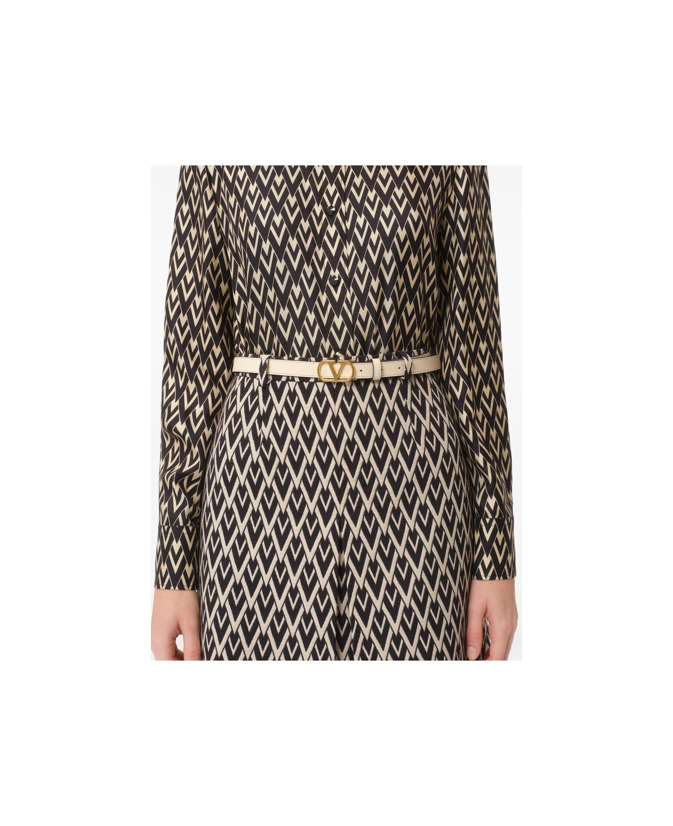 Valentino Garavani Belt - NEUTRALS/BLACK