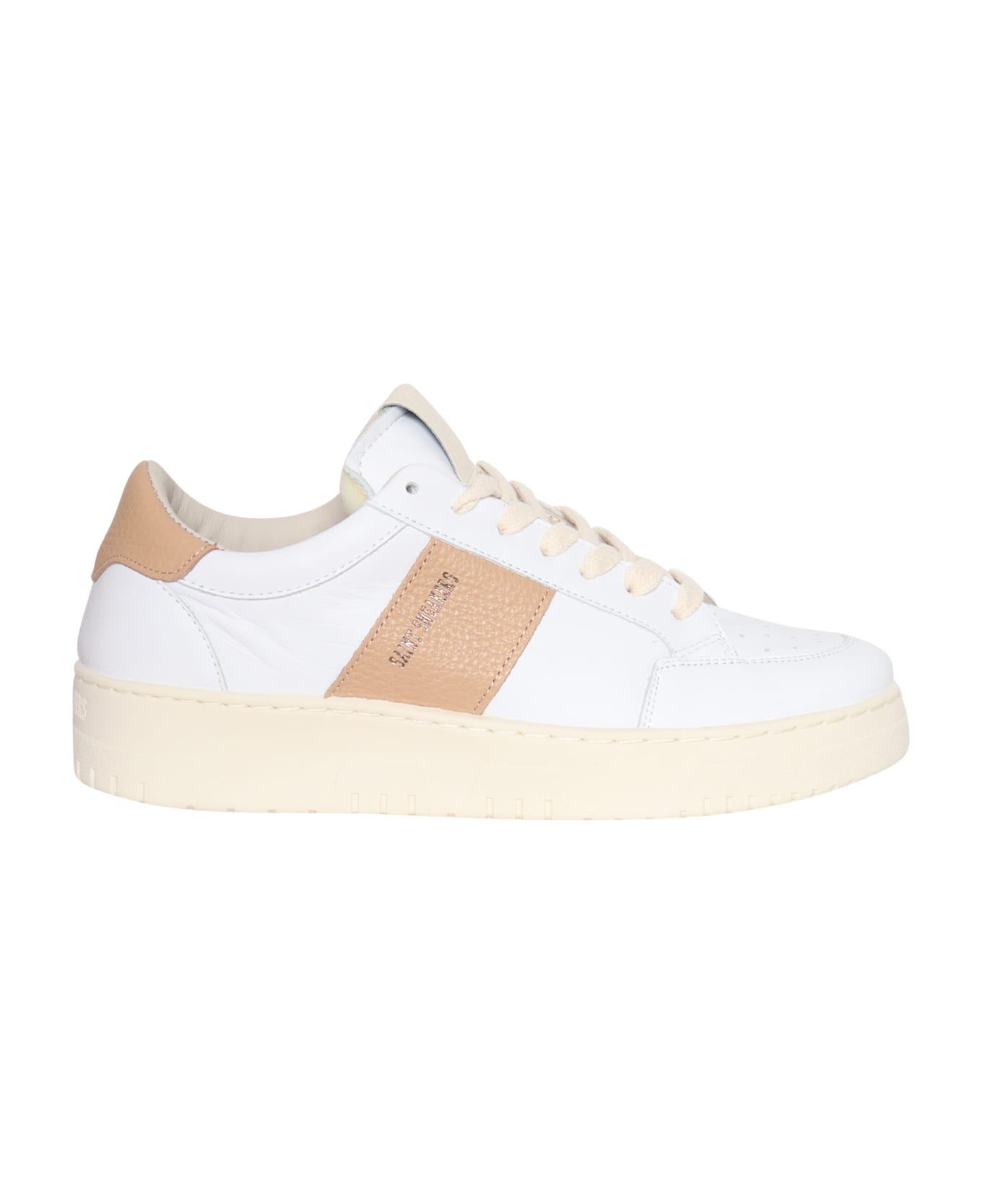 Saint Sneakers White And Pink Leather Tennis - WHITE スニーカー