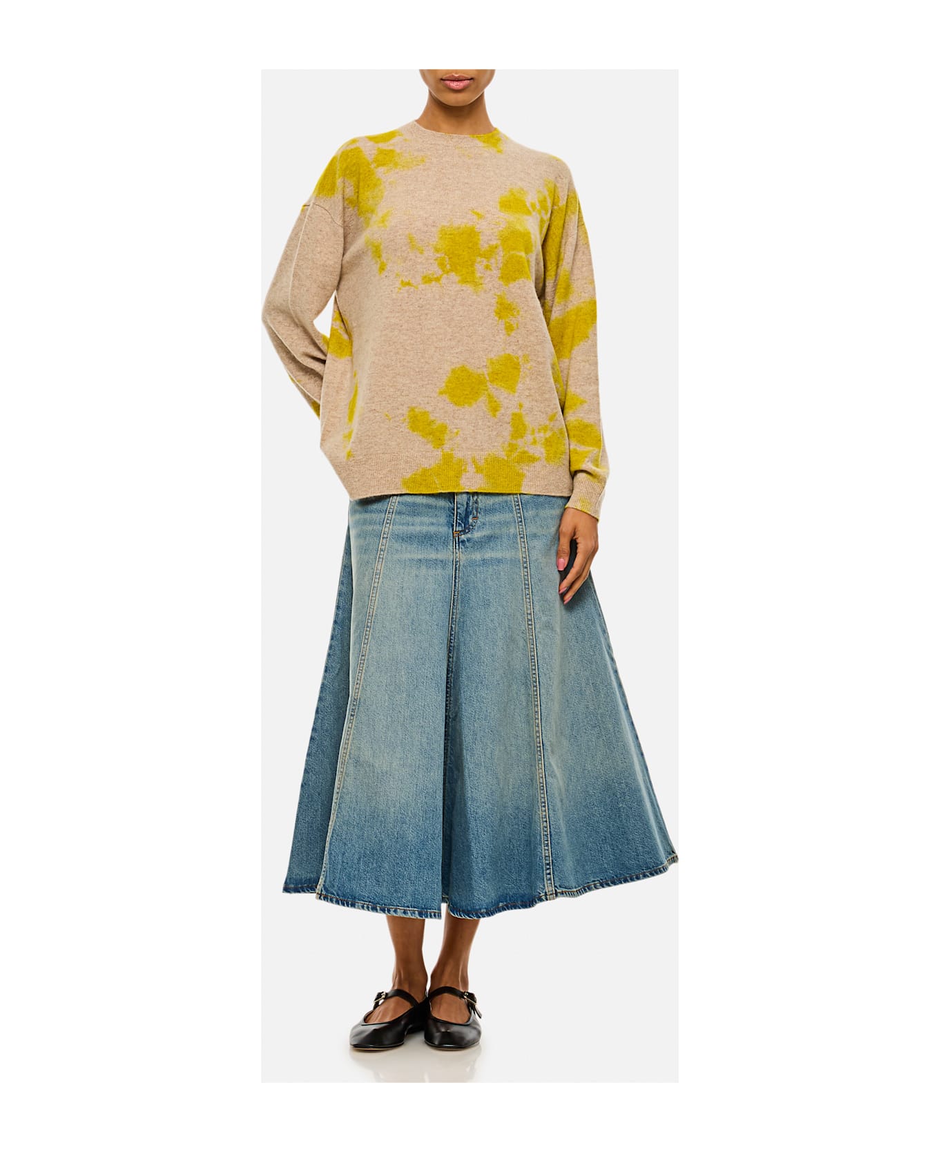 Suzusan Cashmere Seamless Wide Pullover - Yellow