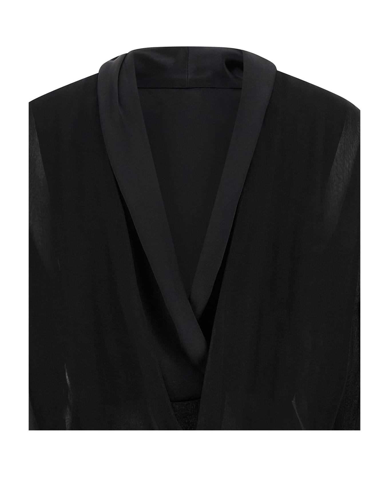 Alberta Ferretti Chiffon Shirt - Black  