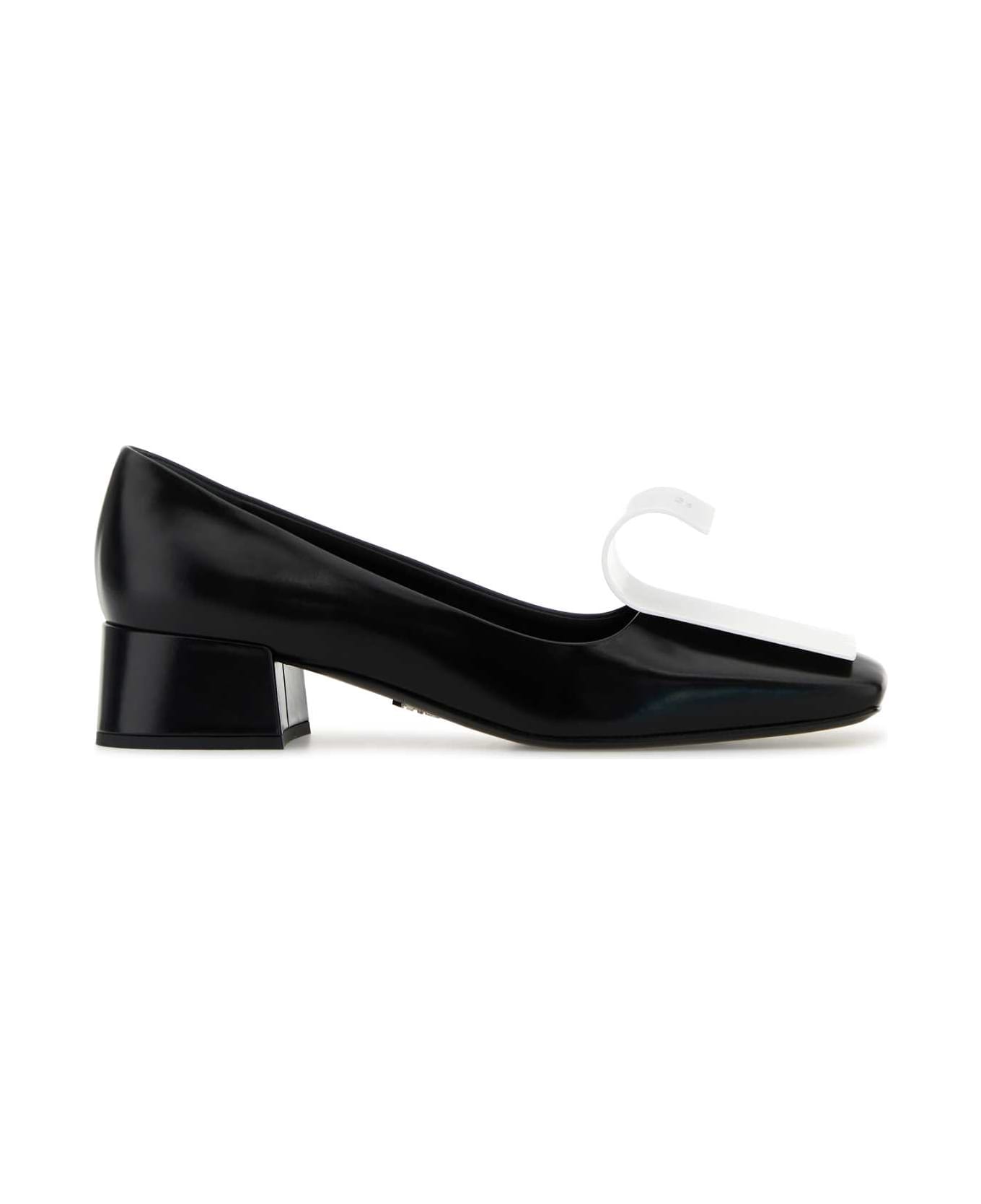 Prada Two-tone Leather Pumps - NERO+BIANCO