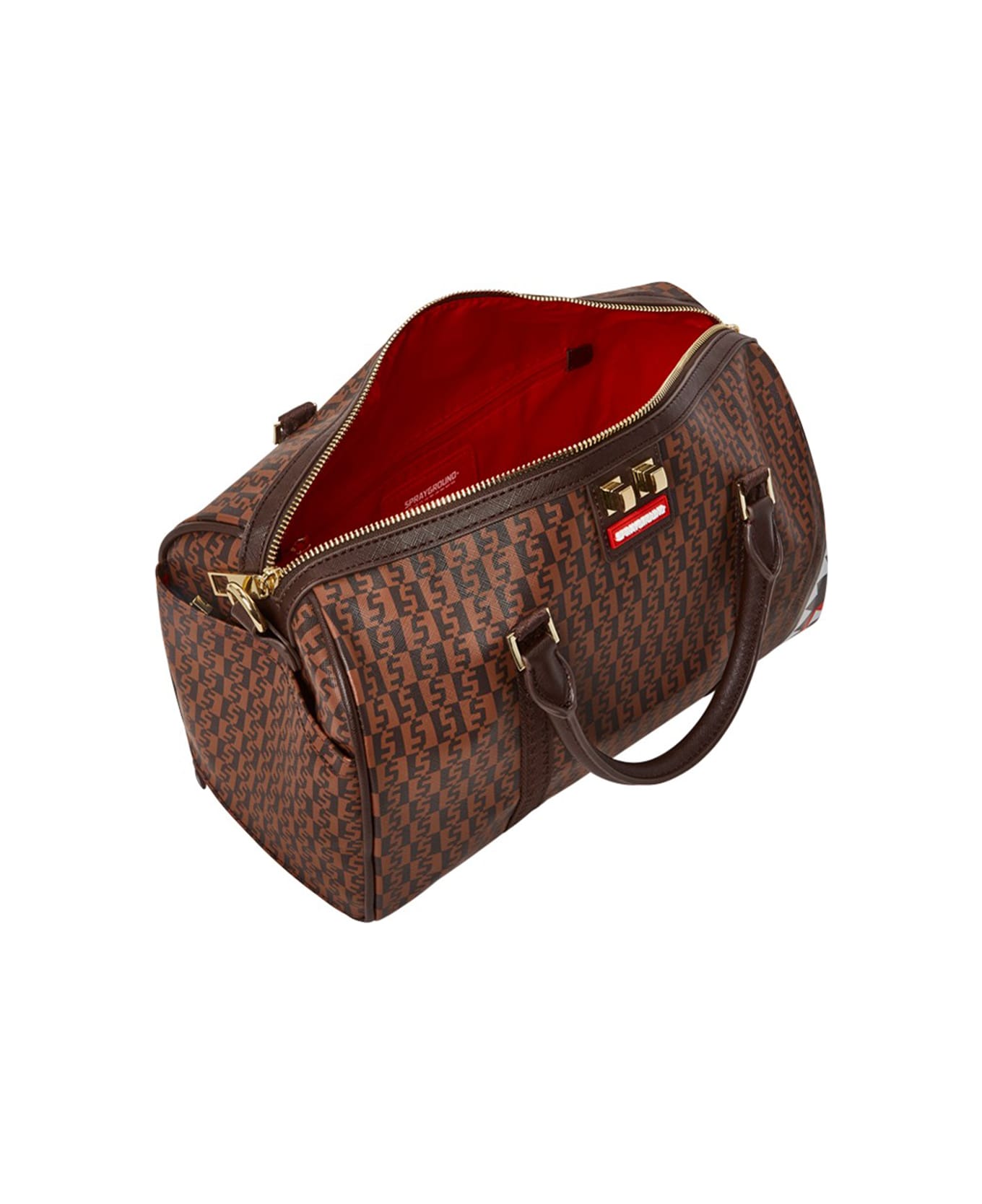 Sprayground Money Checkered Mini Duffle - BROWN