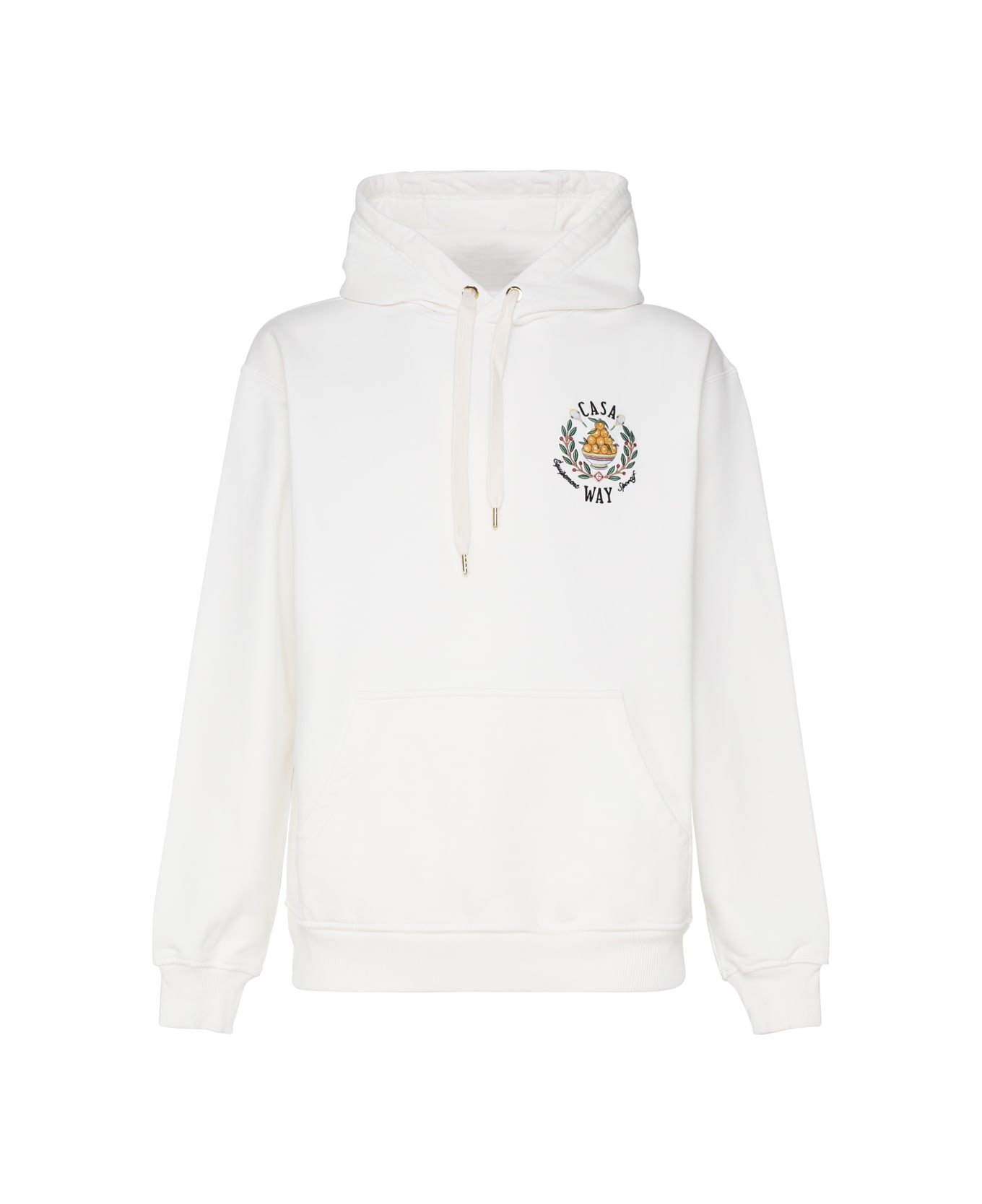 Casablanca Casa Way Hooded Sweatshirt In Cotton - White