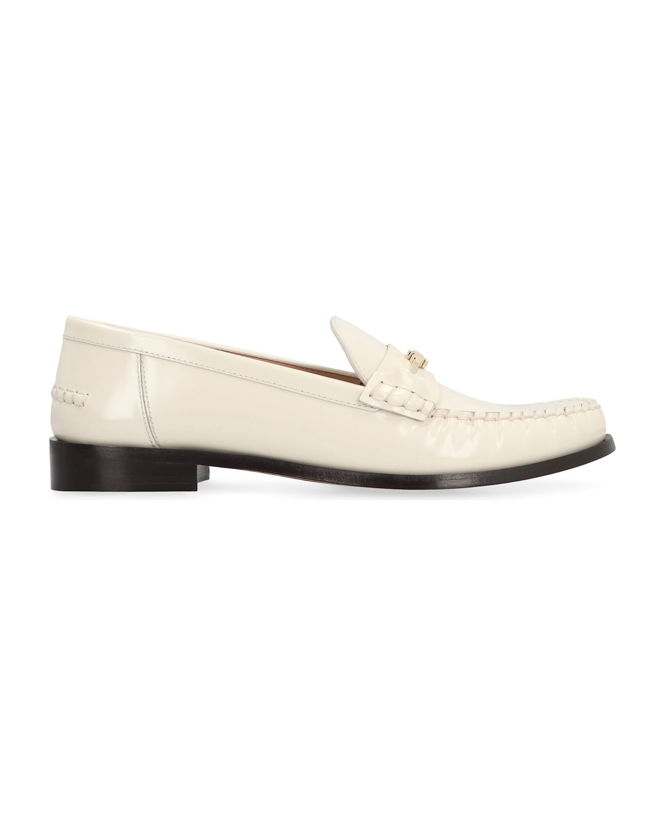 Ferragamo New Vara Leather Loafers - panna