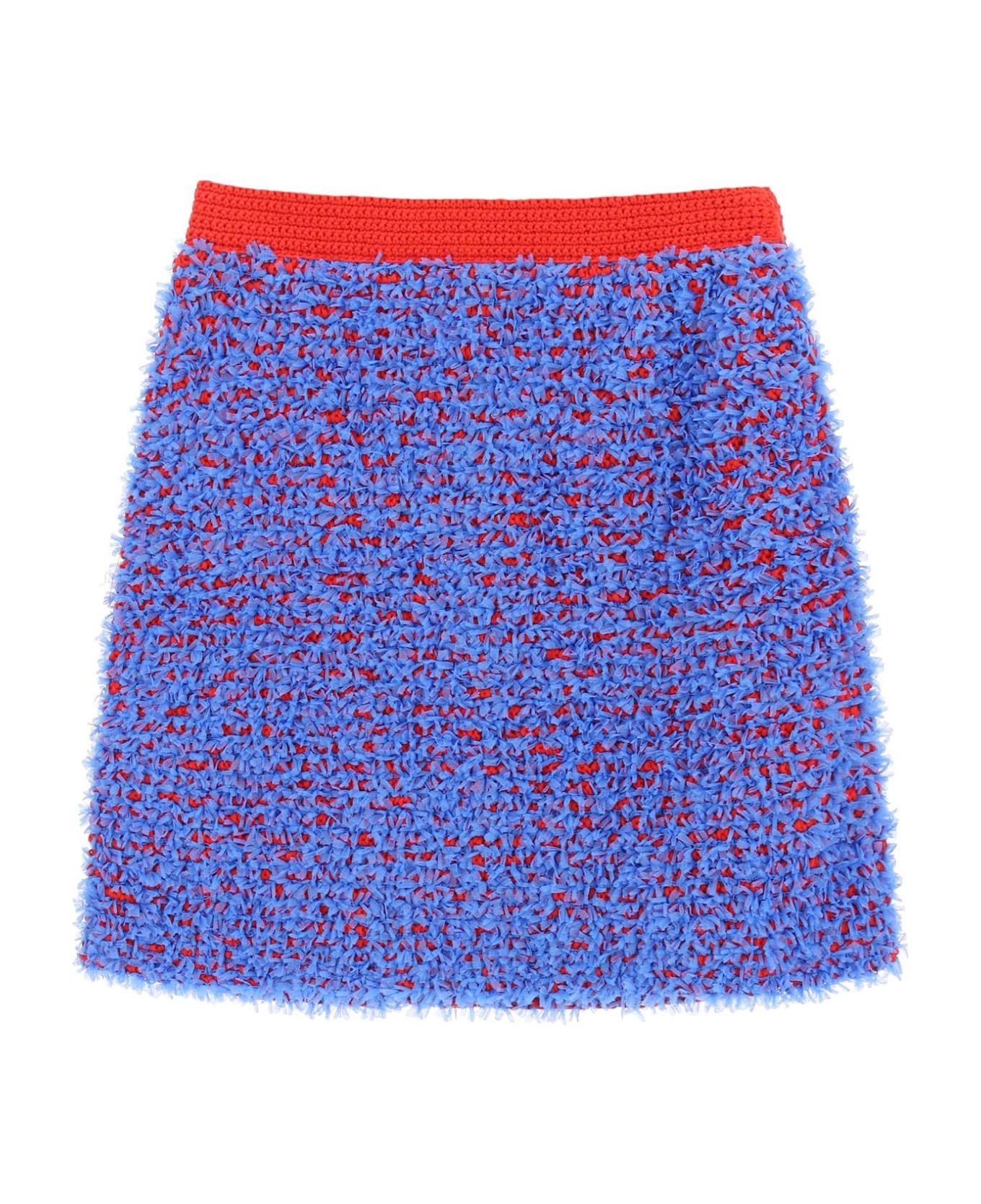 Tory Burch Tweed Mini Skirt - BLUE COSMO RED CHILI (Red) スカート