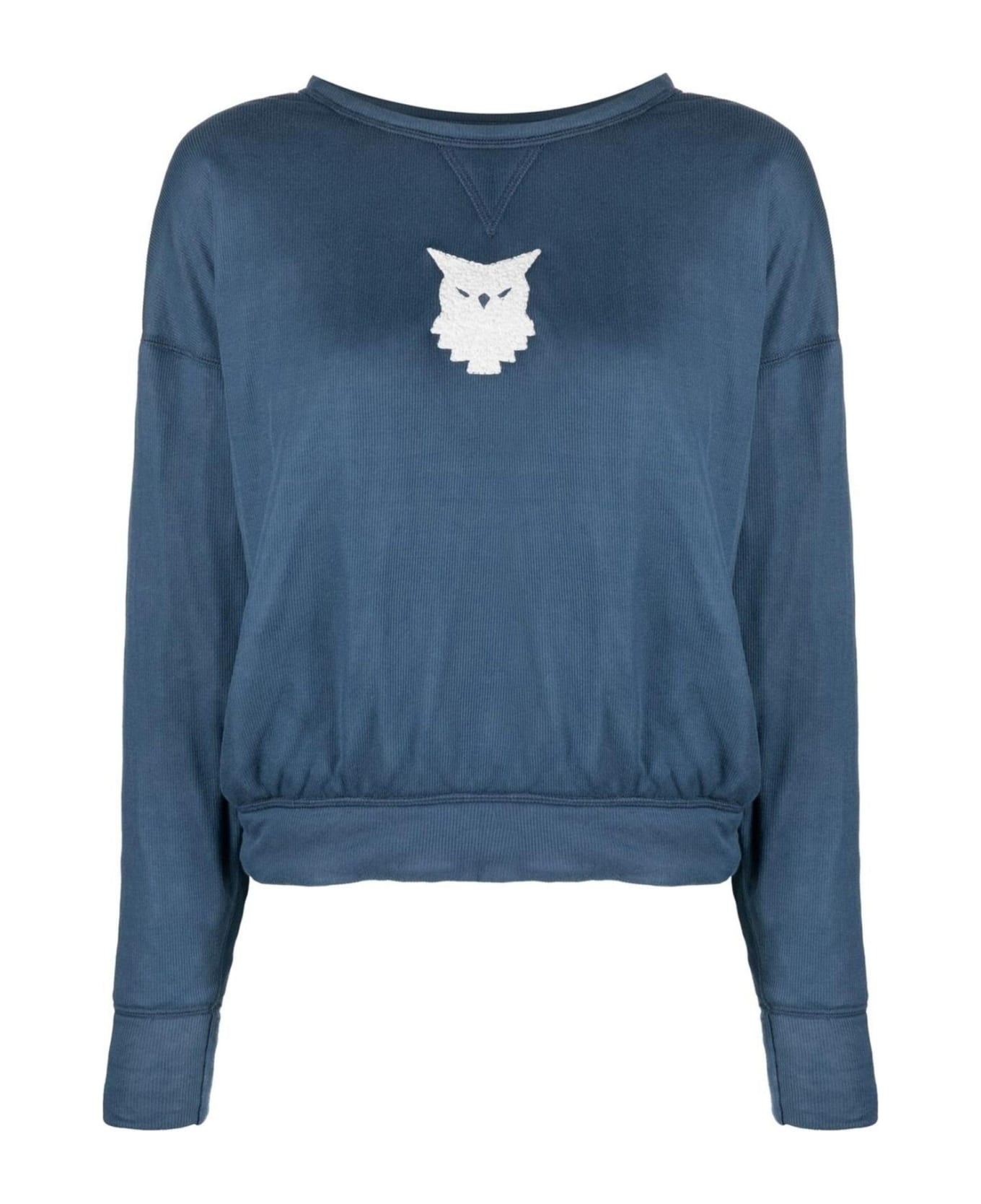 Maison Margiela Owl Motif Sweater - Blue フリース