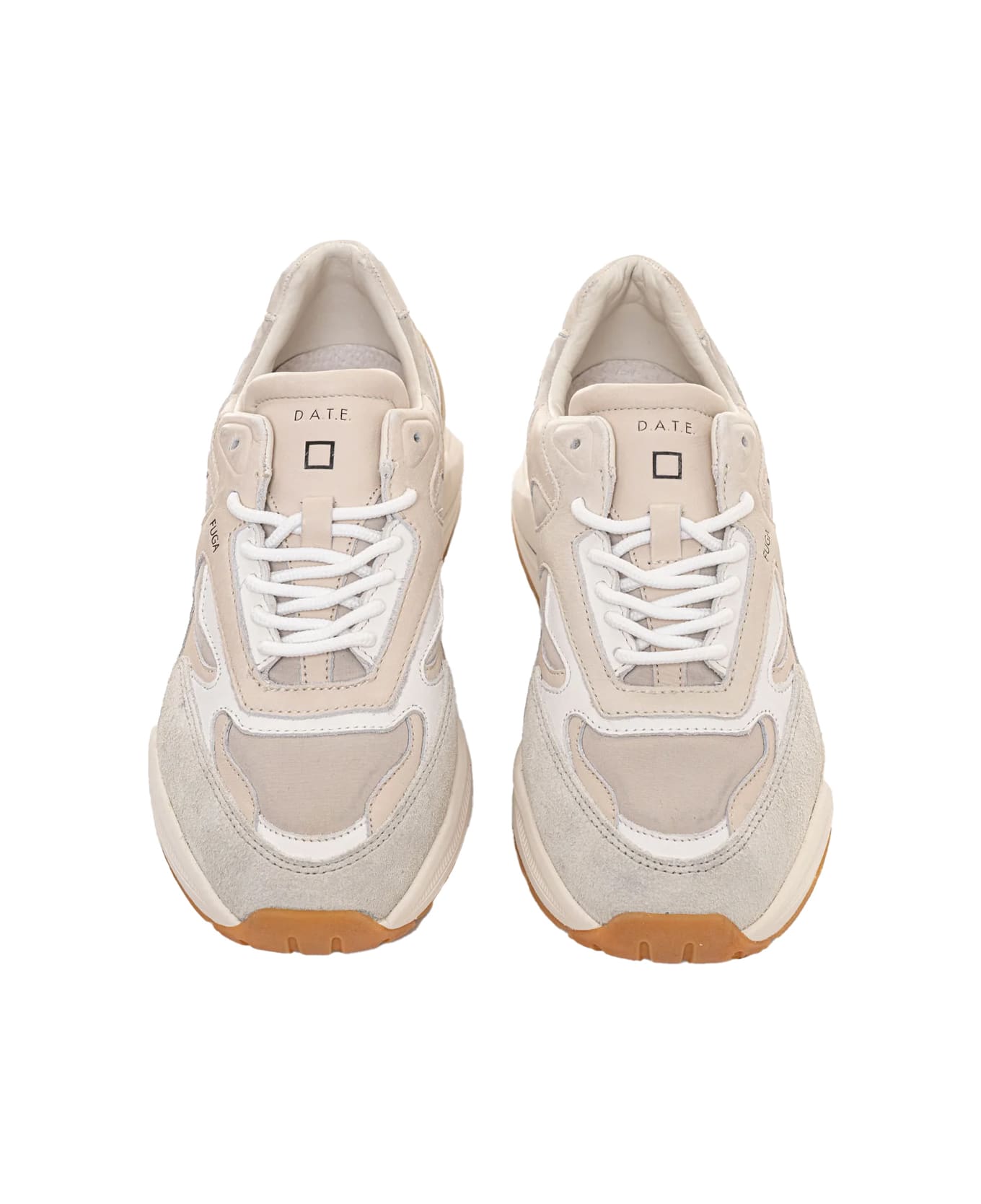 D.A.T.E. White Fuga Running Sneakers - White