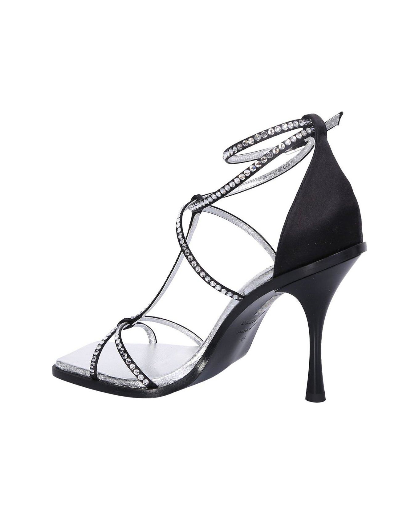 Dsquared2 Holiday Party Ankle Strap Sandals - Black