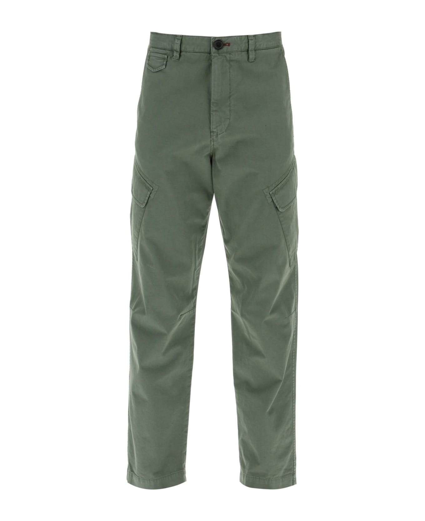 PS by Paul Smith Stretch Cotton Cargo Pants For Men/w - BOTTLE GREEN (Green)