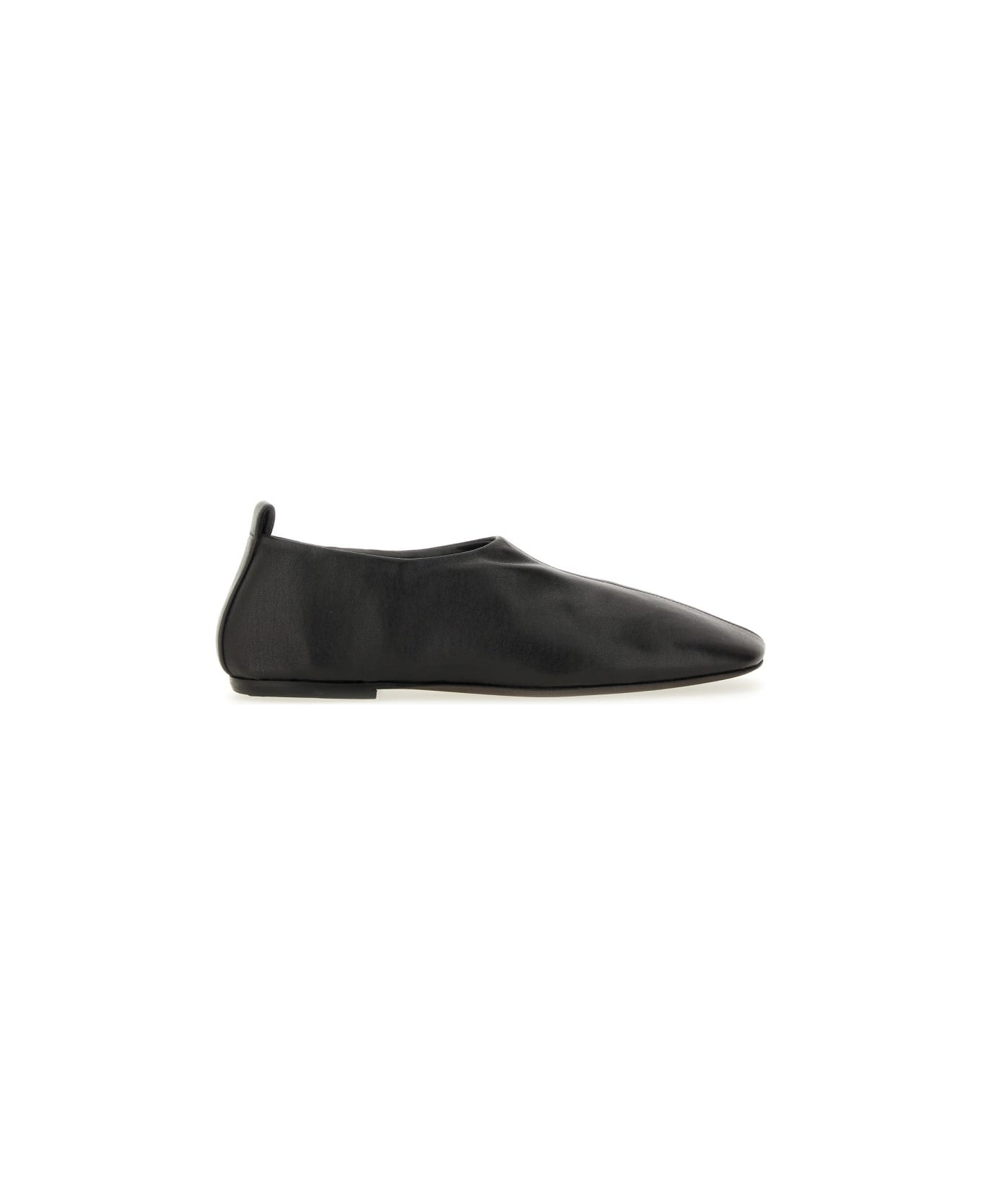 Dries Van Noten Leather Ballerina - BLACK