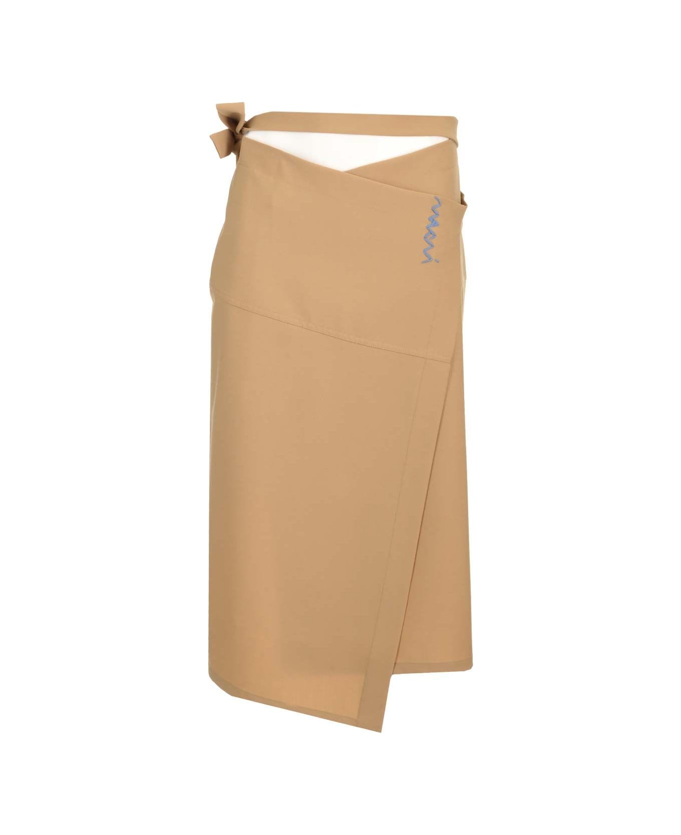 Marni Wrap Skirt - Beige