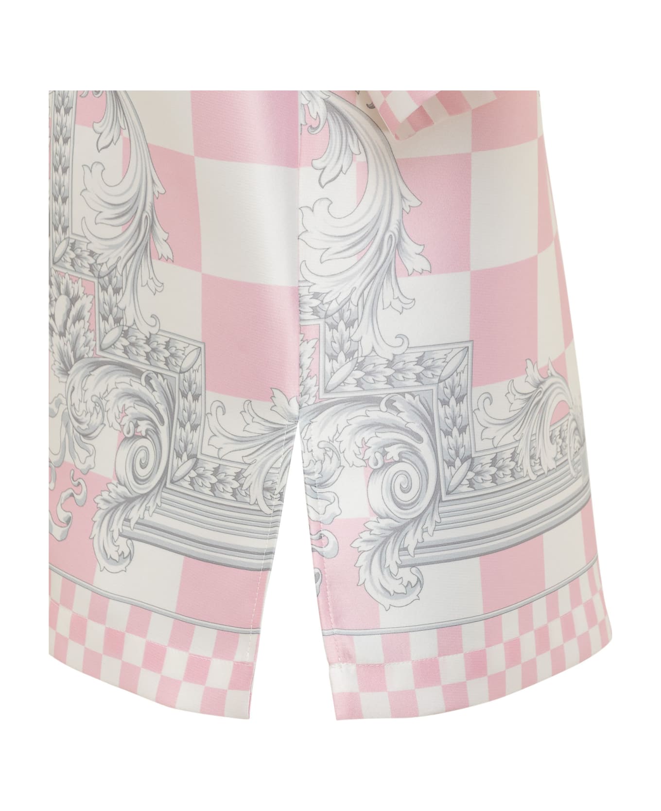 Versace Shirt With Baroque And Medusa Motif - PASTEL PINK-BIANCO-SILVER シャツ