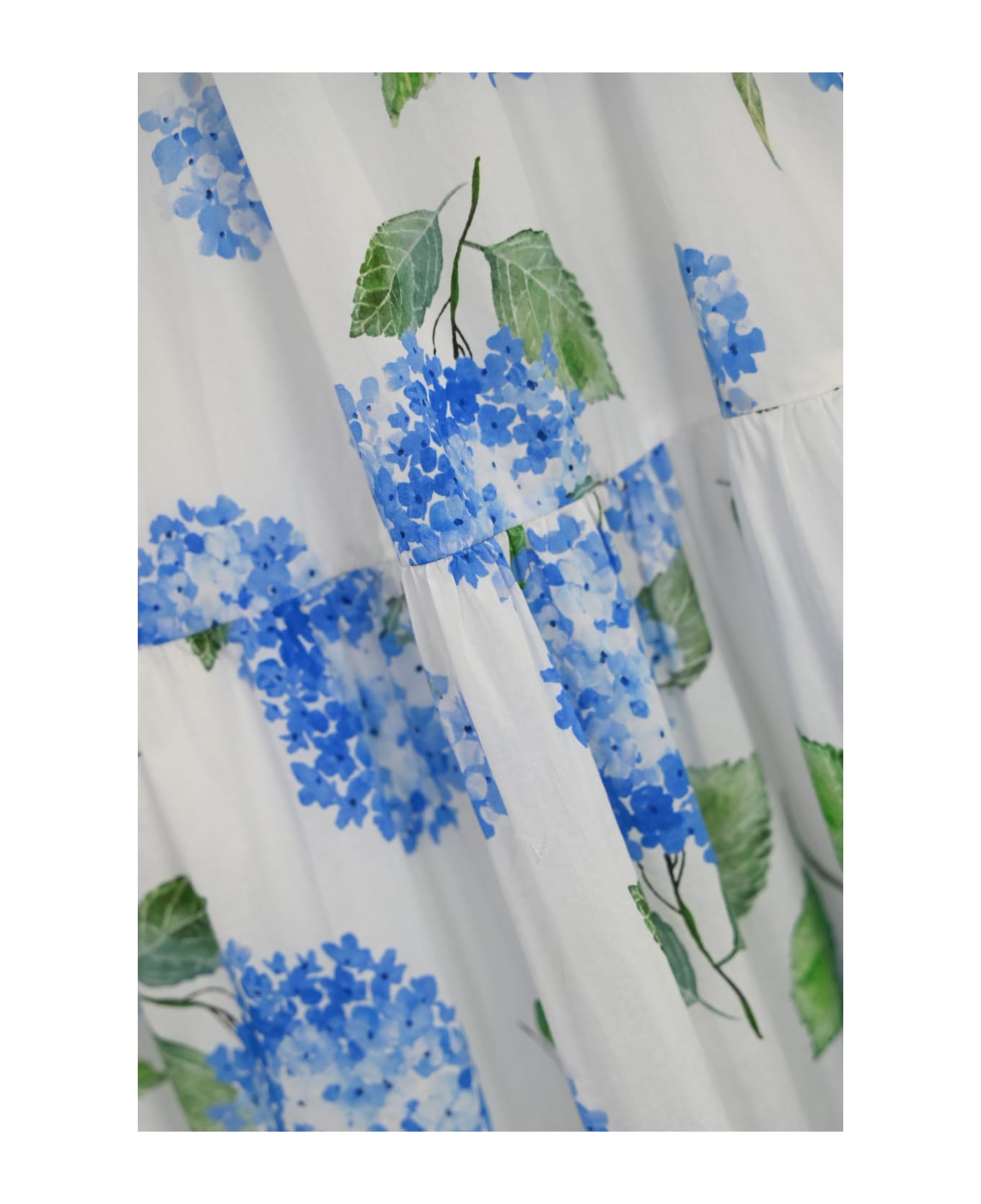 MC2 Saint Barth Kaby Orthensia Dress In Cotton - Bianco/blu