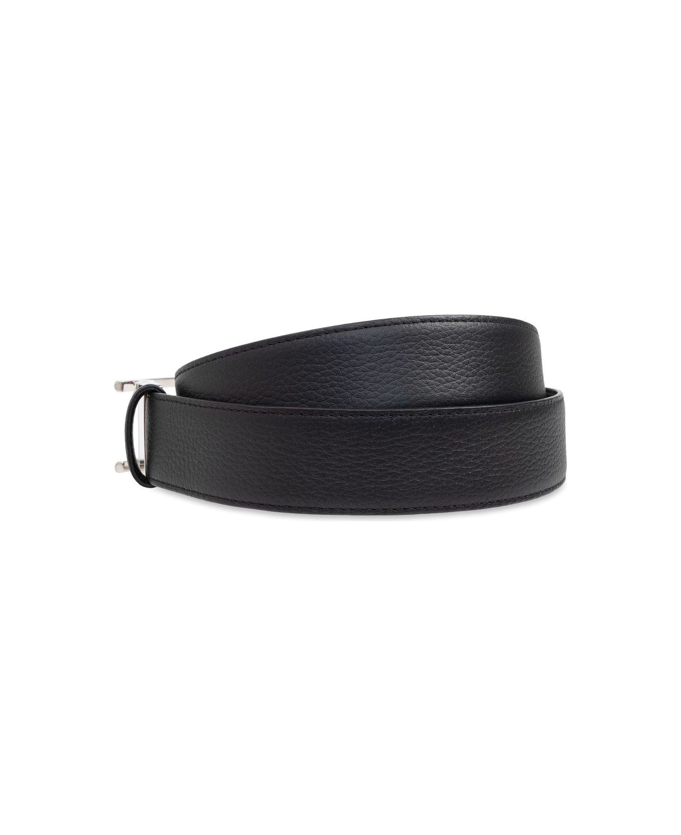 Brioni Signature Buckle Dress Belt - BLACK