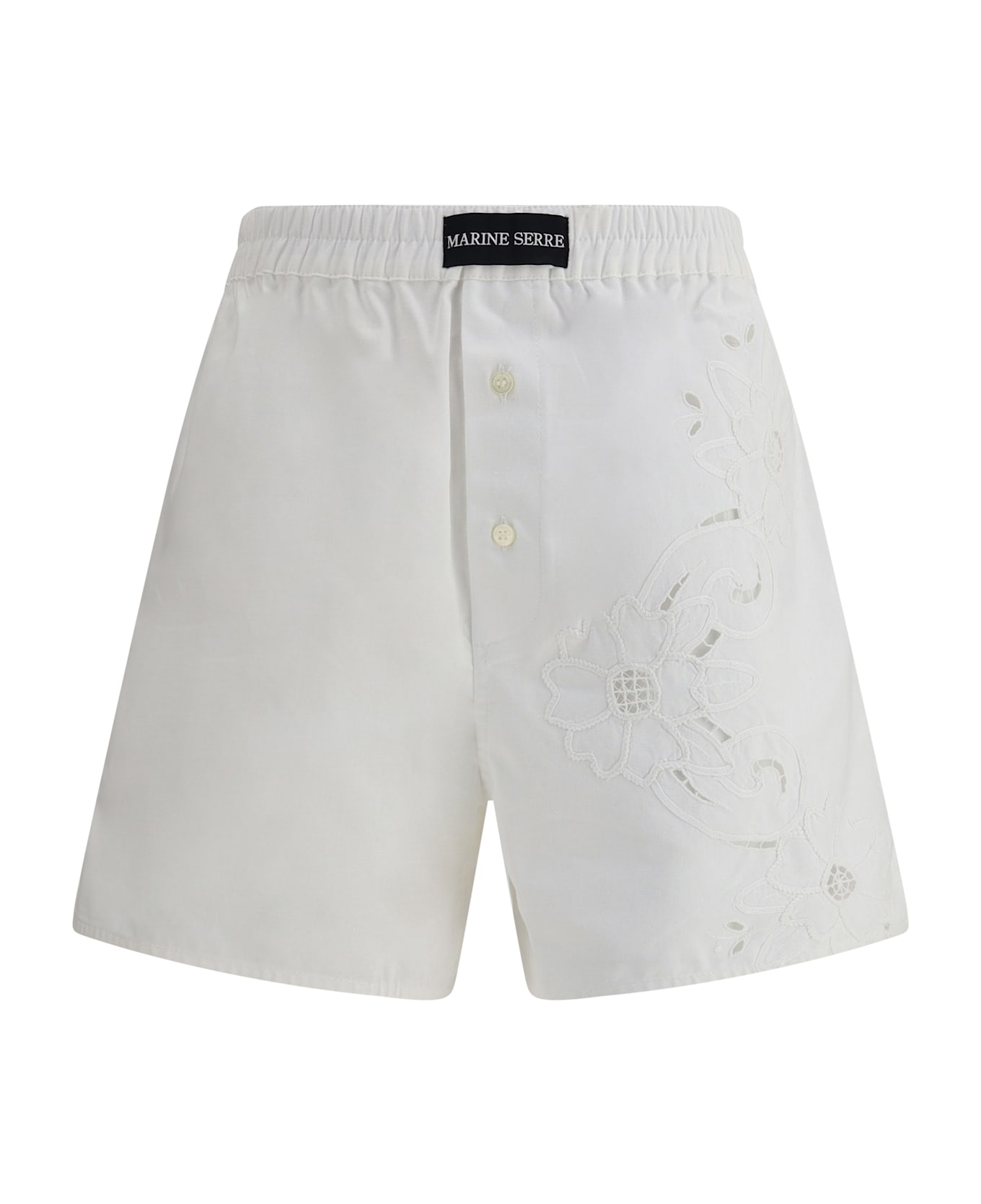 Marine Serre Linen Shorts