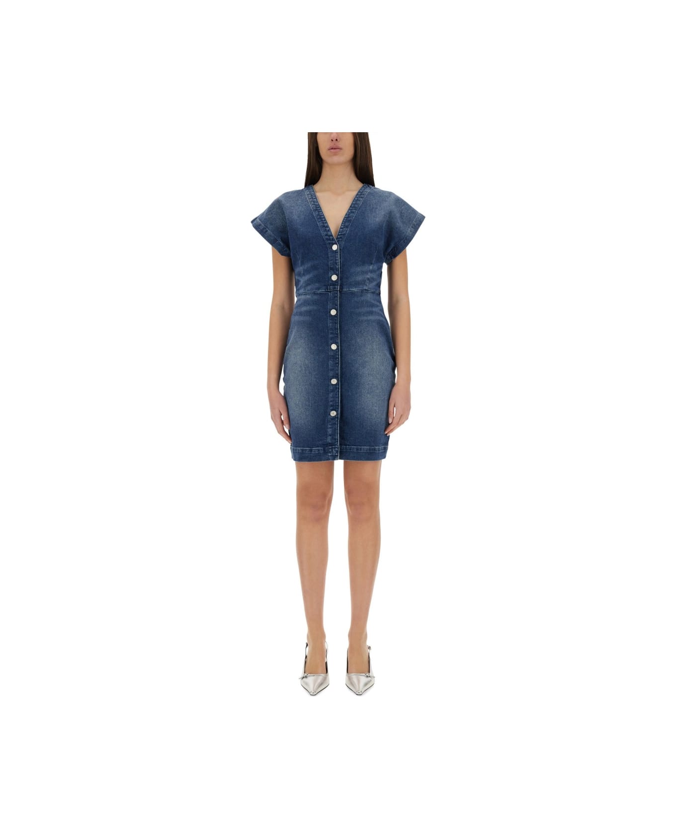 M05CH1N0 Jeans Denim Dress - DENIM