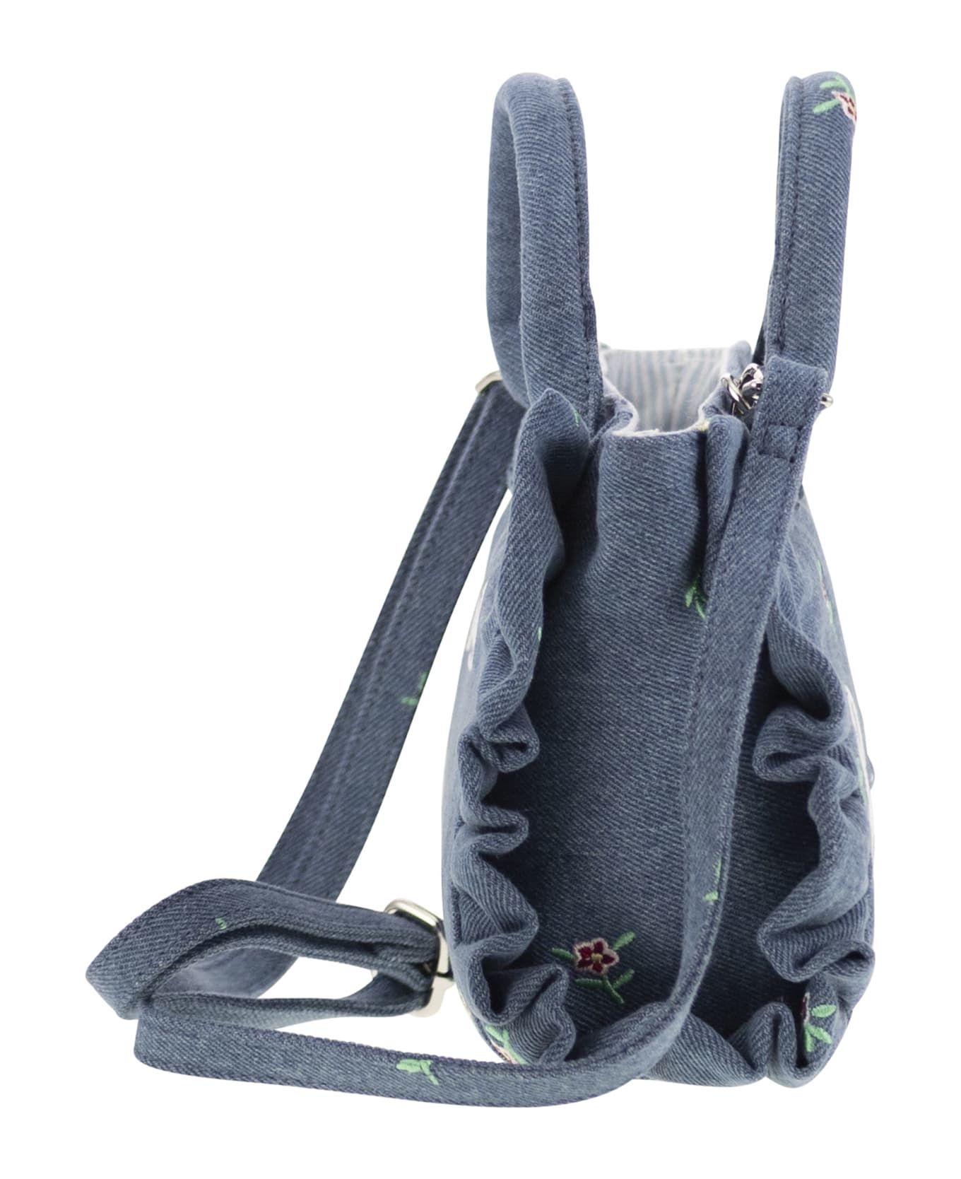 MC2 Saint Barth Vanity Mini Volant - Denim Handbag - Denim