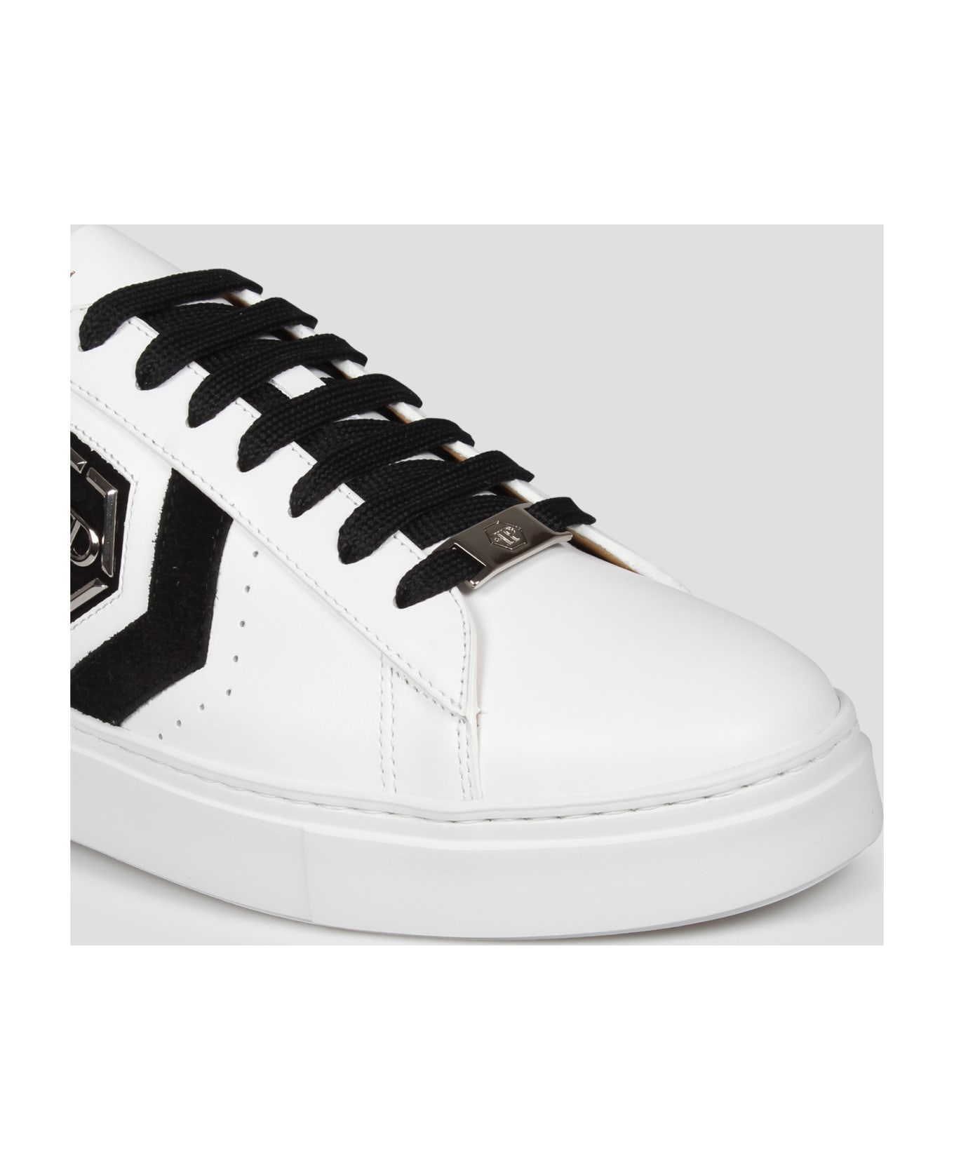 Philipp Plein Lo-top Leather Arrow Force Sneakers - White