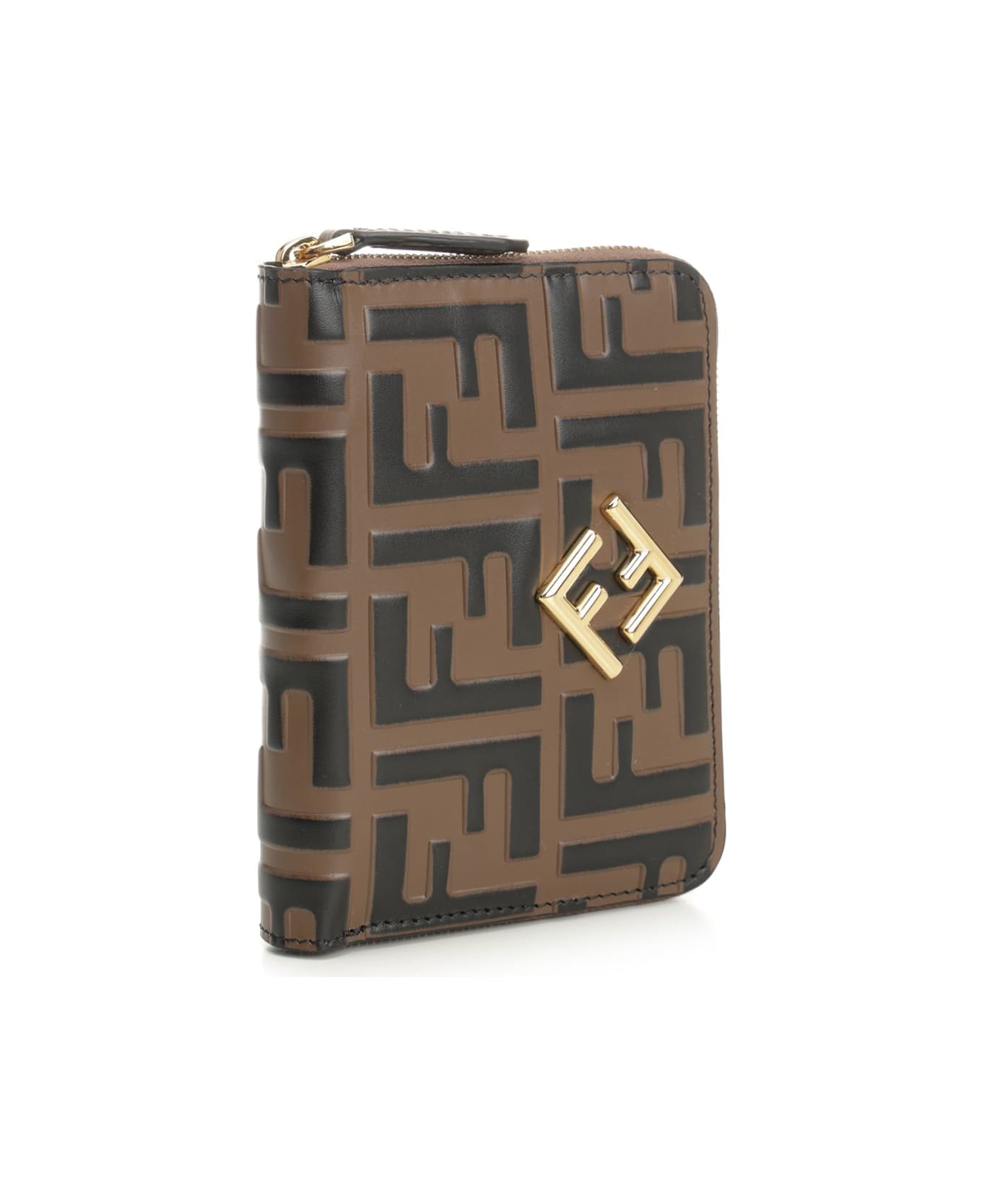 Fendi Medium Size "ff Diamonds" Wallet - Brown