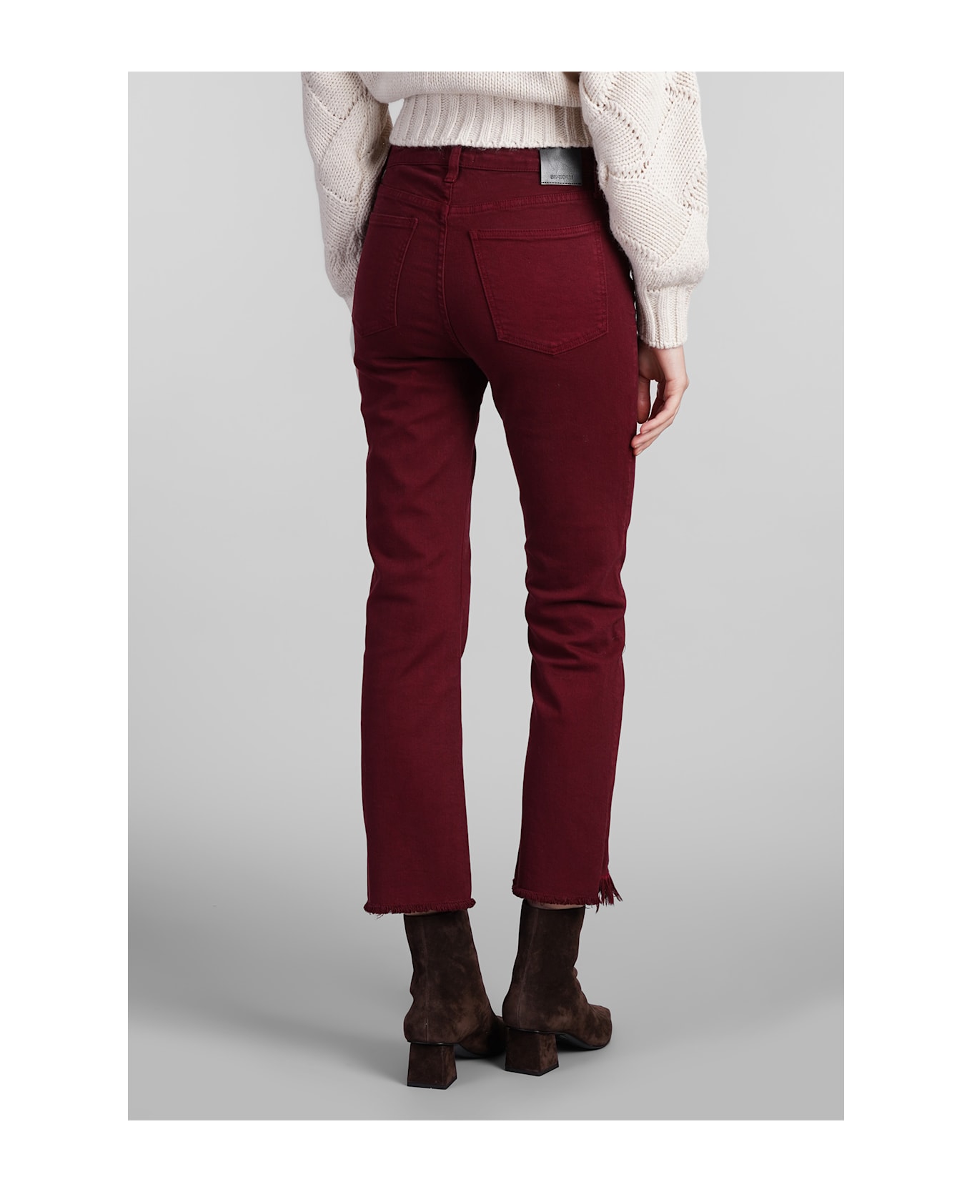 Simkhai River Jeans In Bordeaux Cotton - bordeaux