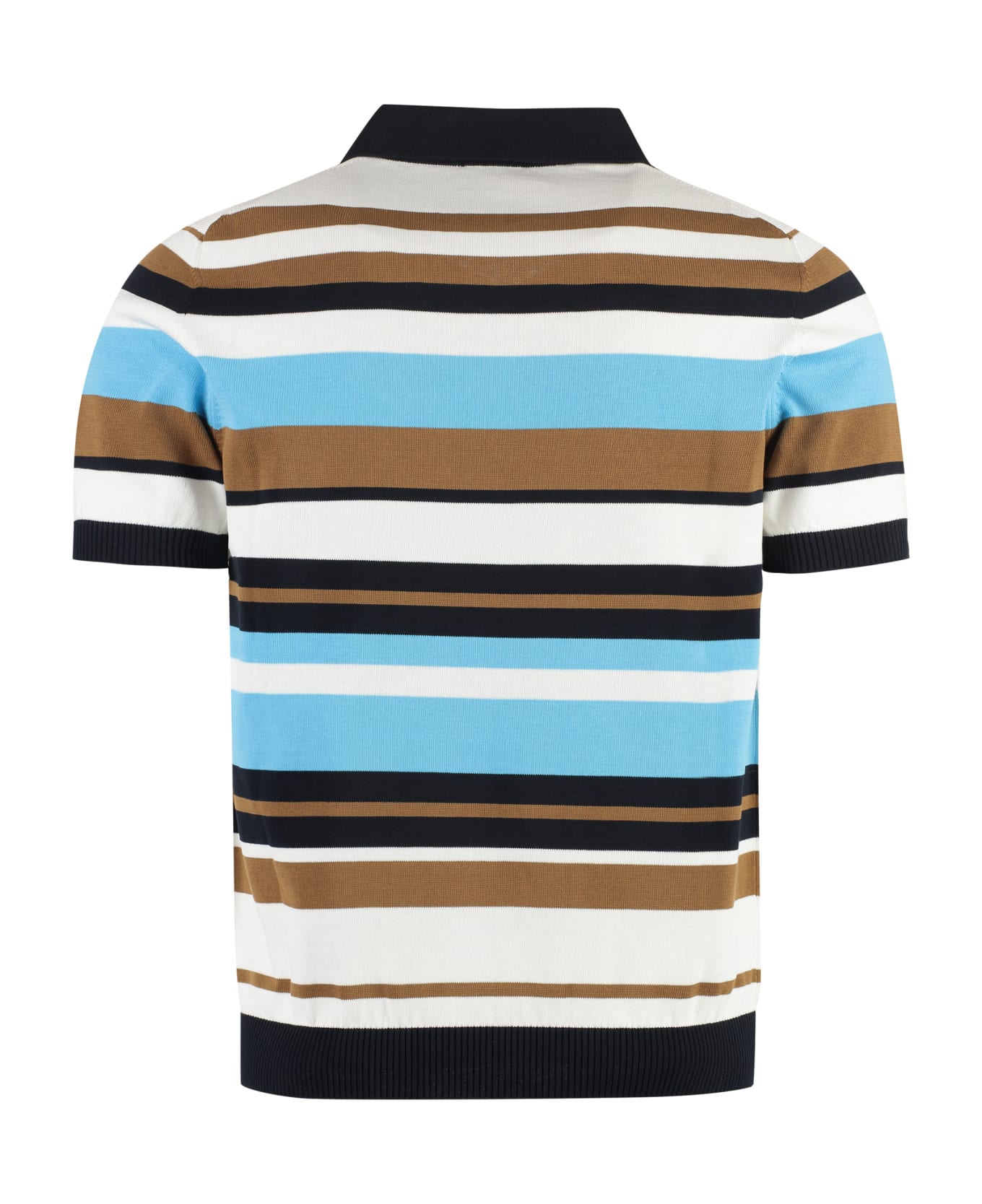 Drumohr Short Sleeve Cotton Polo Shirt - Multicolor