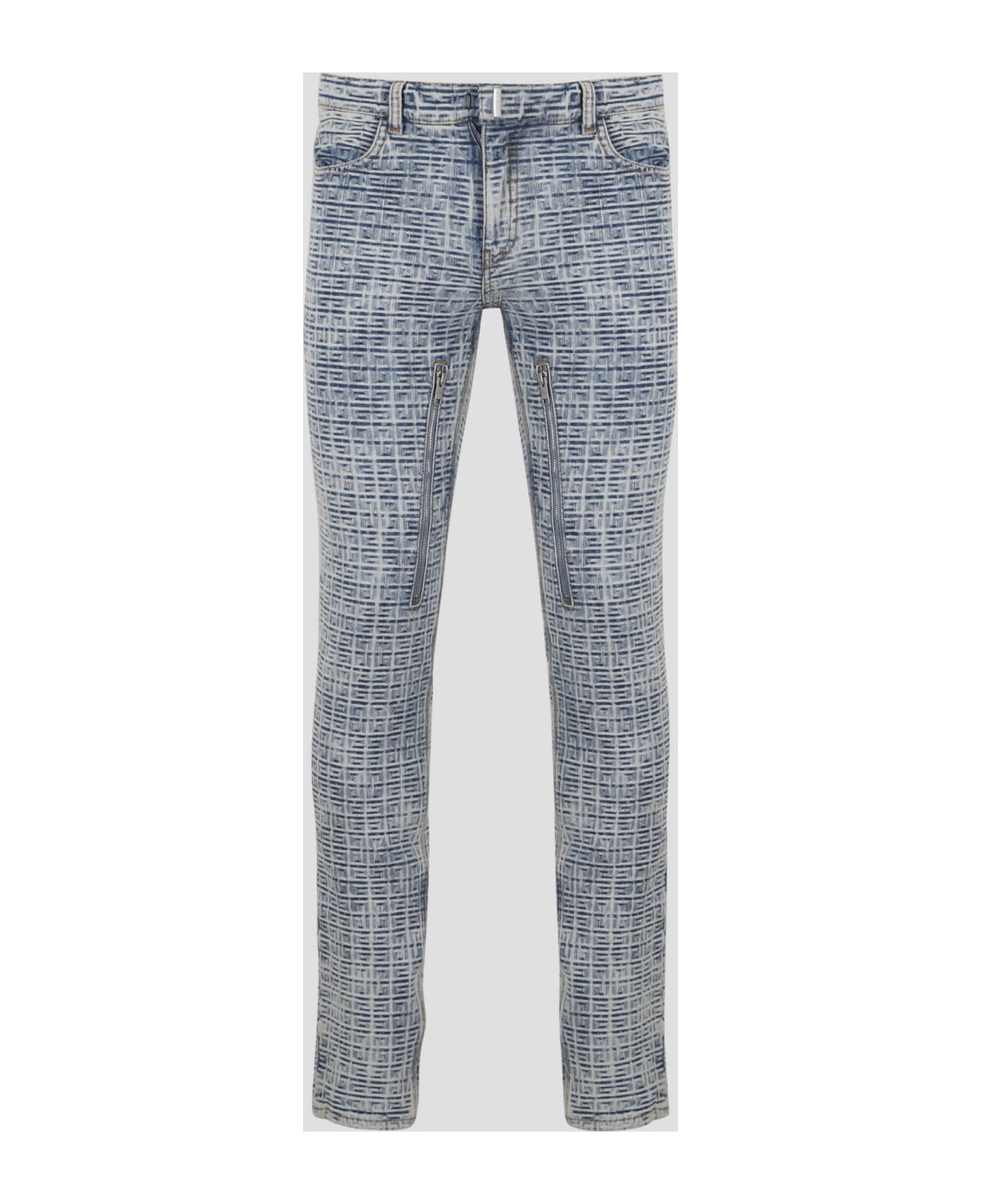 Givenchy 4g Bleached Denim Jeans - Blue