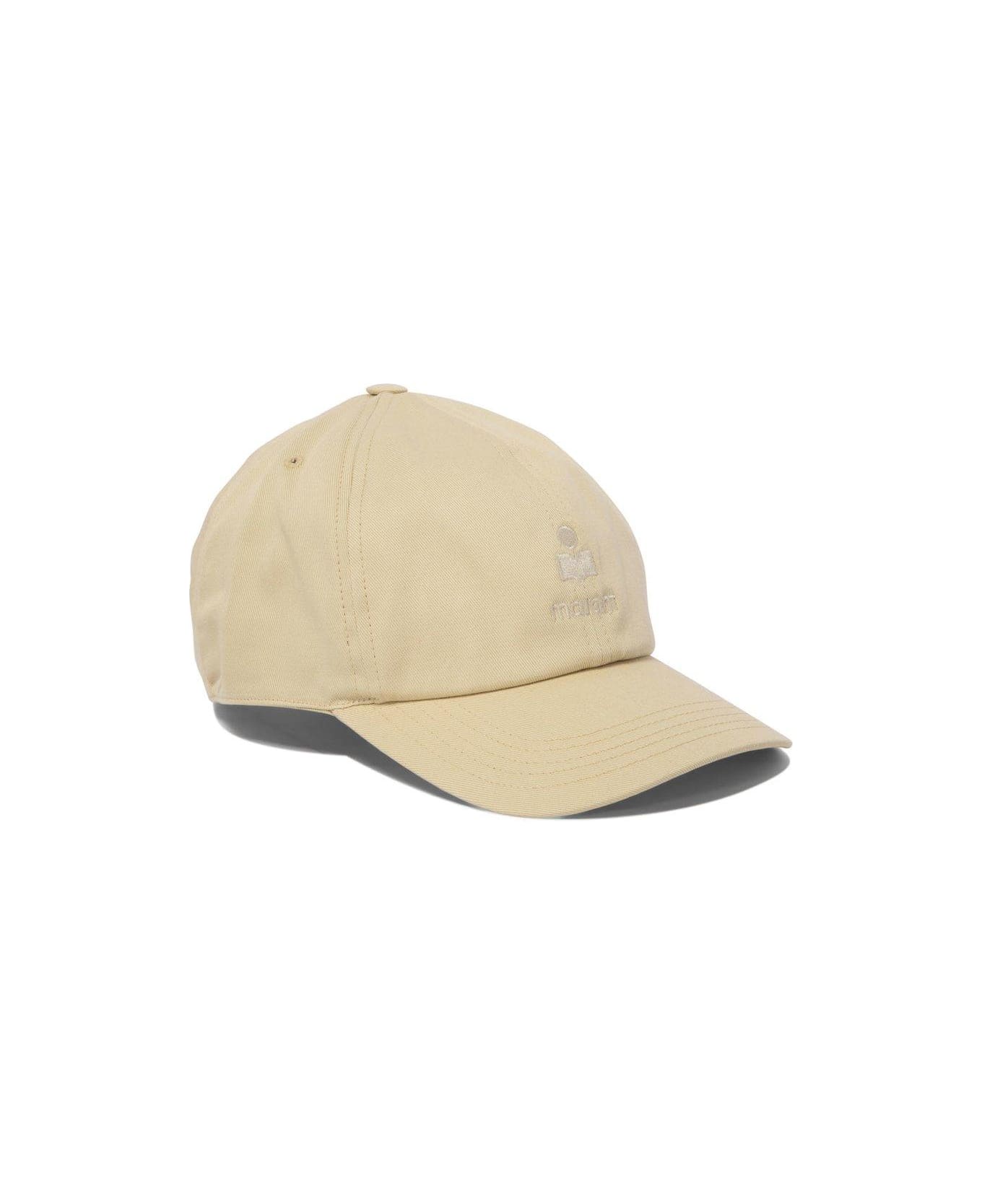 Isabel Marant Tomas Logo Embroidered Baseball Cap - Beige