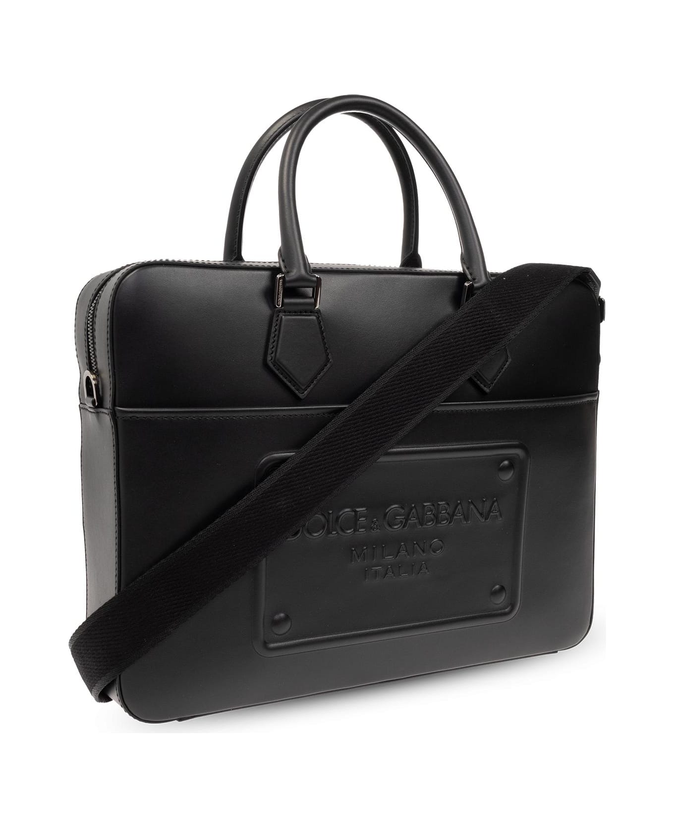 Dolce & Gabbana Briefcase With Logo - Nero トラベルバッグ