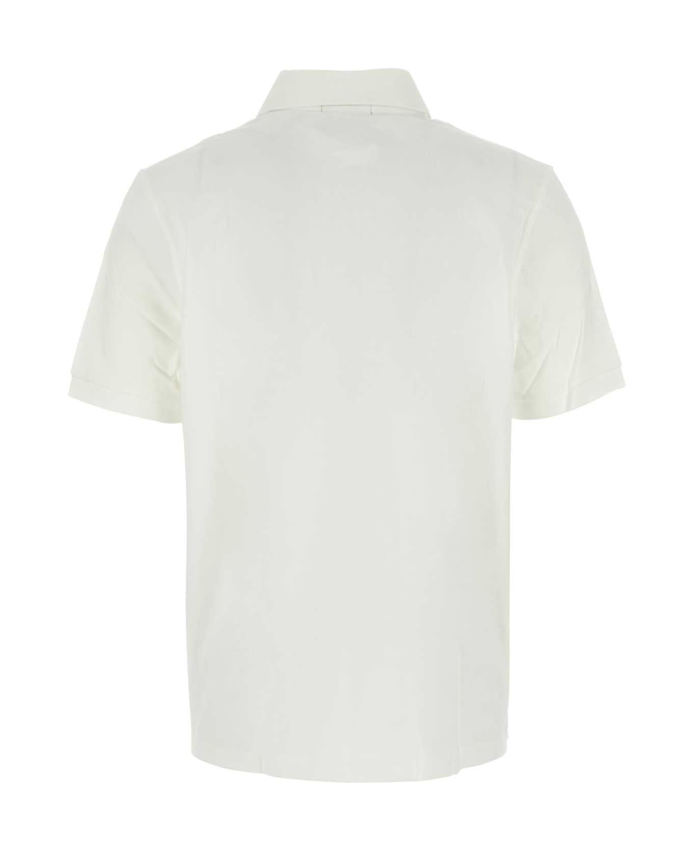 Fred Perry White Piquet Polo Shirt - White