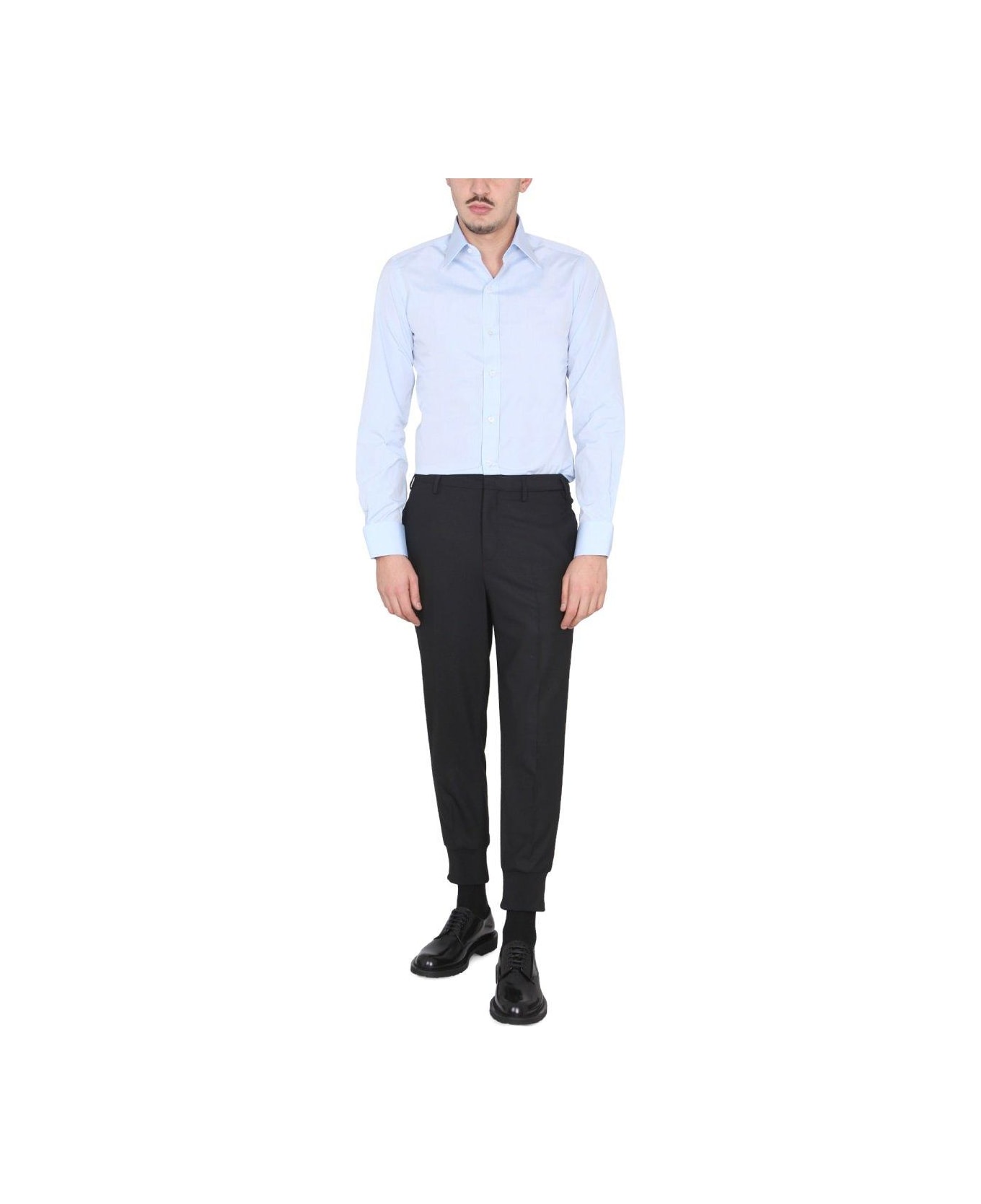 Tom Ford Buttoned Long-sleeved Shirt - AZURE
