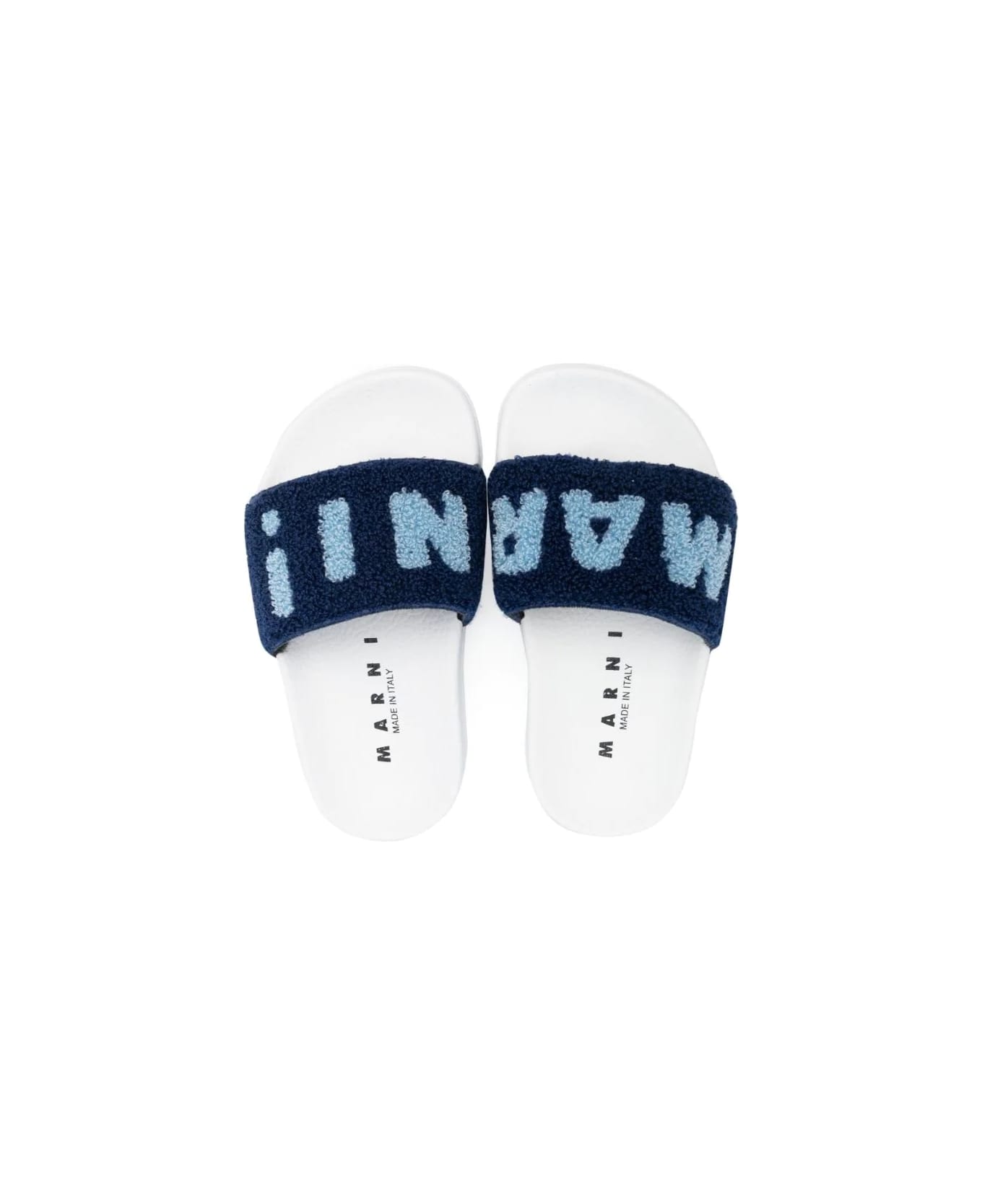 Marni Slippers With Logo - Blue