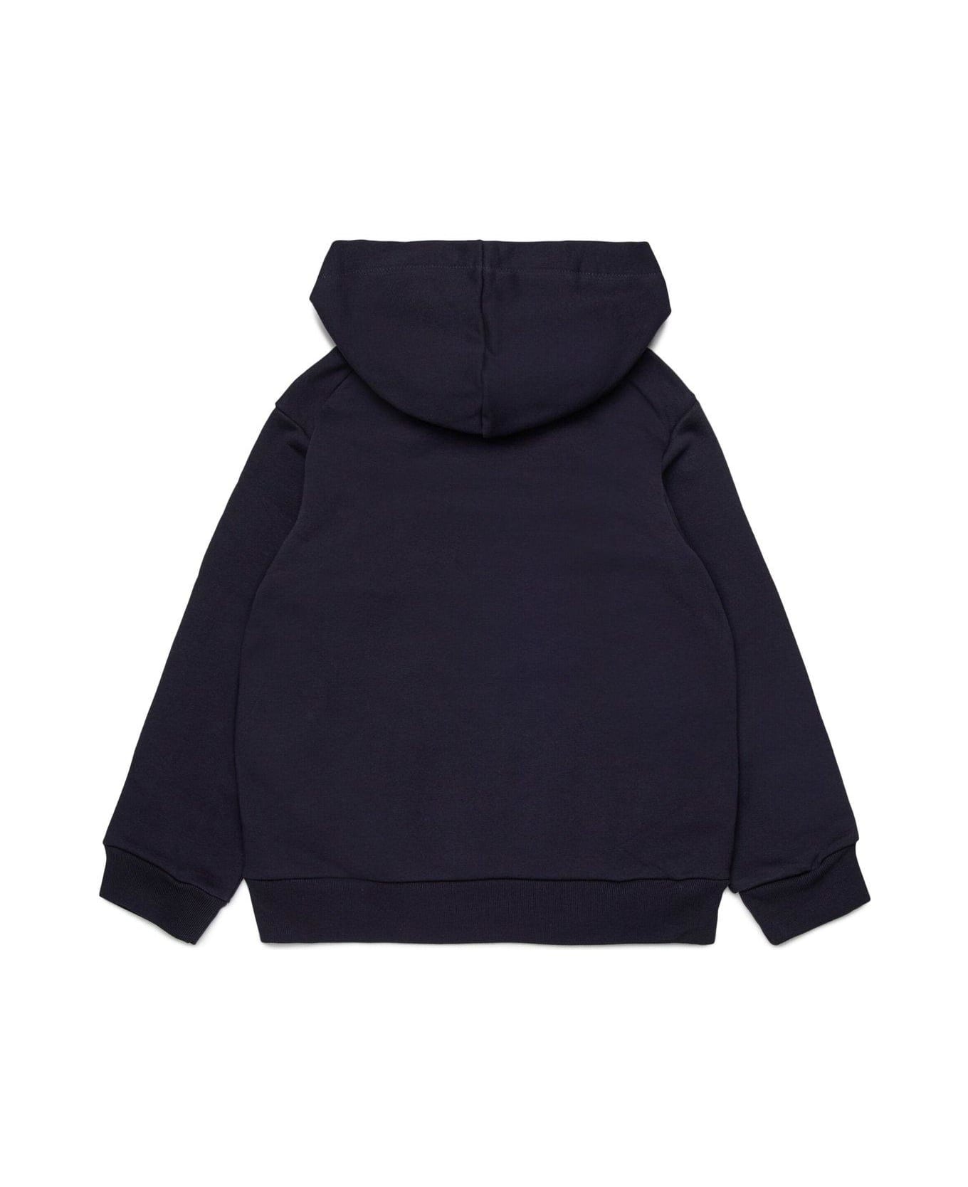 Marni Logo Detailed Hoodie - Blue