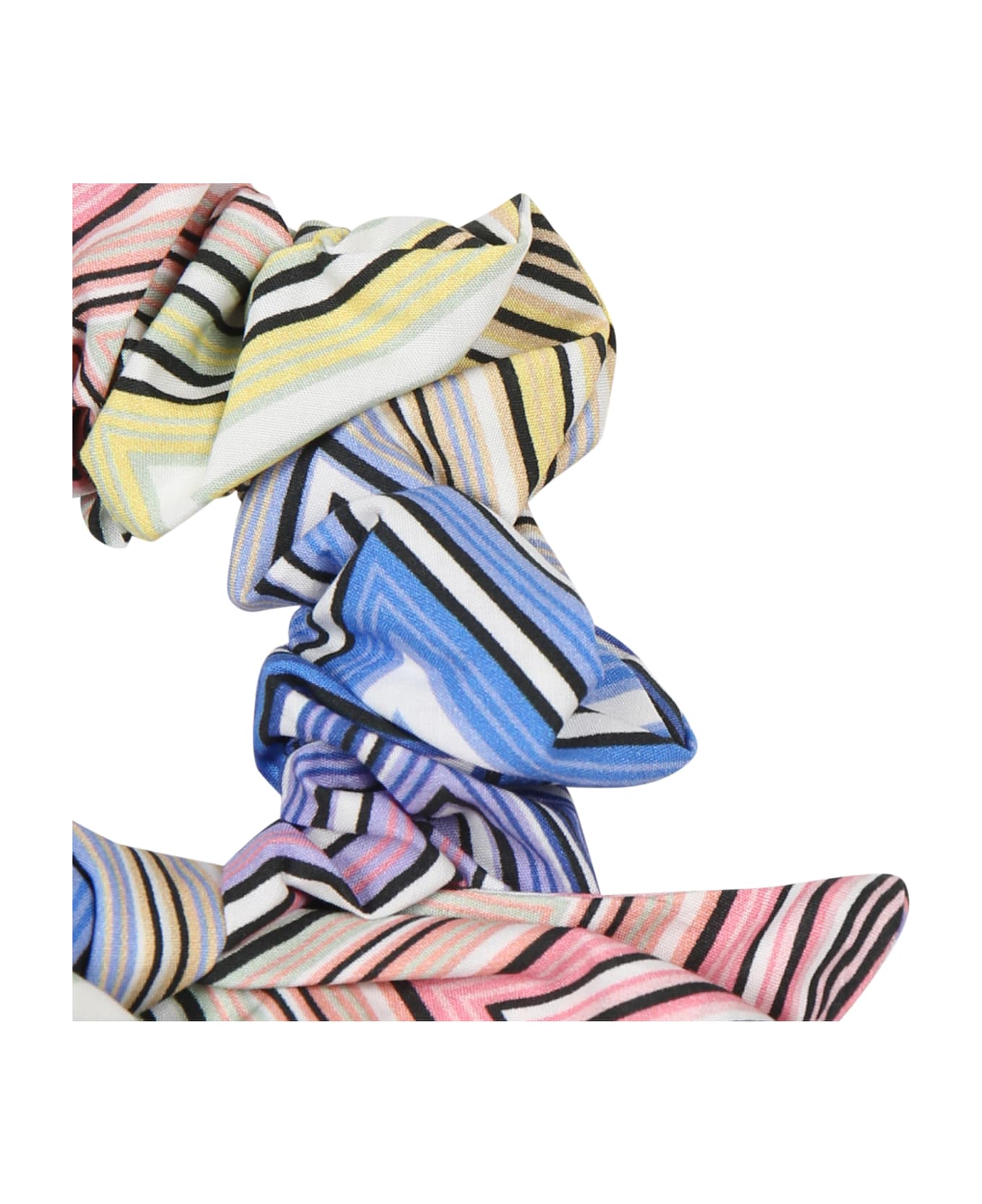 Missoni Multicolor Scrunchie For Girl With Chevron Pattern - Multicolor アクセサリー＆ギフト