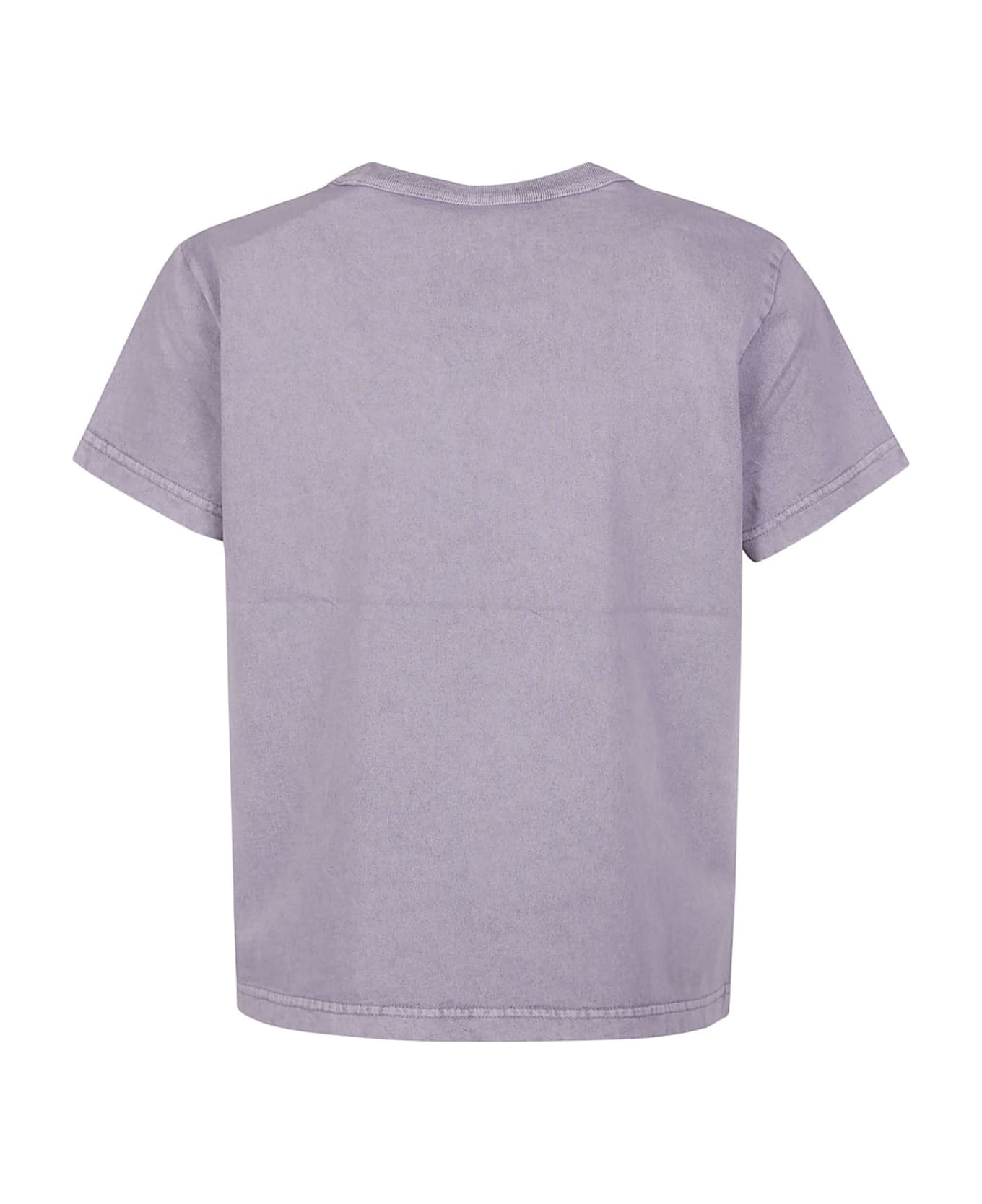 T by Alexander Wang Puff Logo Bound Neck Essential Shrunk T-shirt - A Acid Pink Lavender