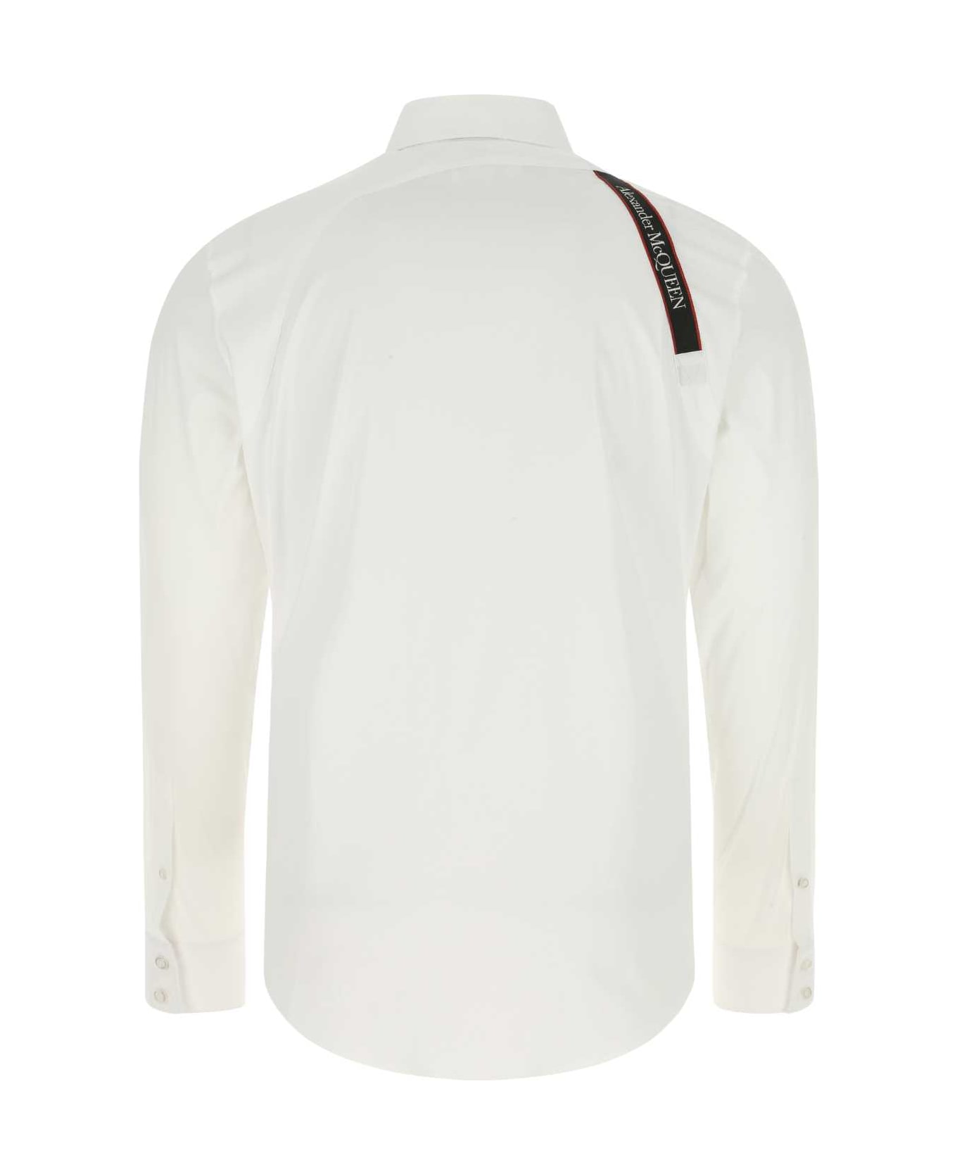 Alexander McQueen White Stretch Poplin Shirt - 9000