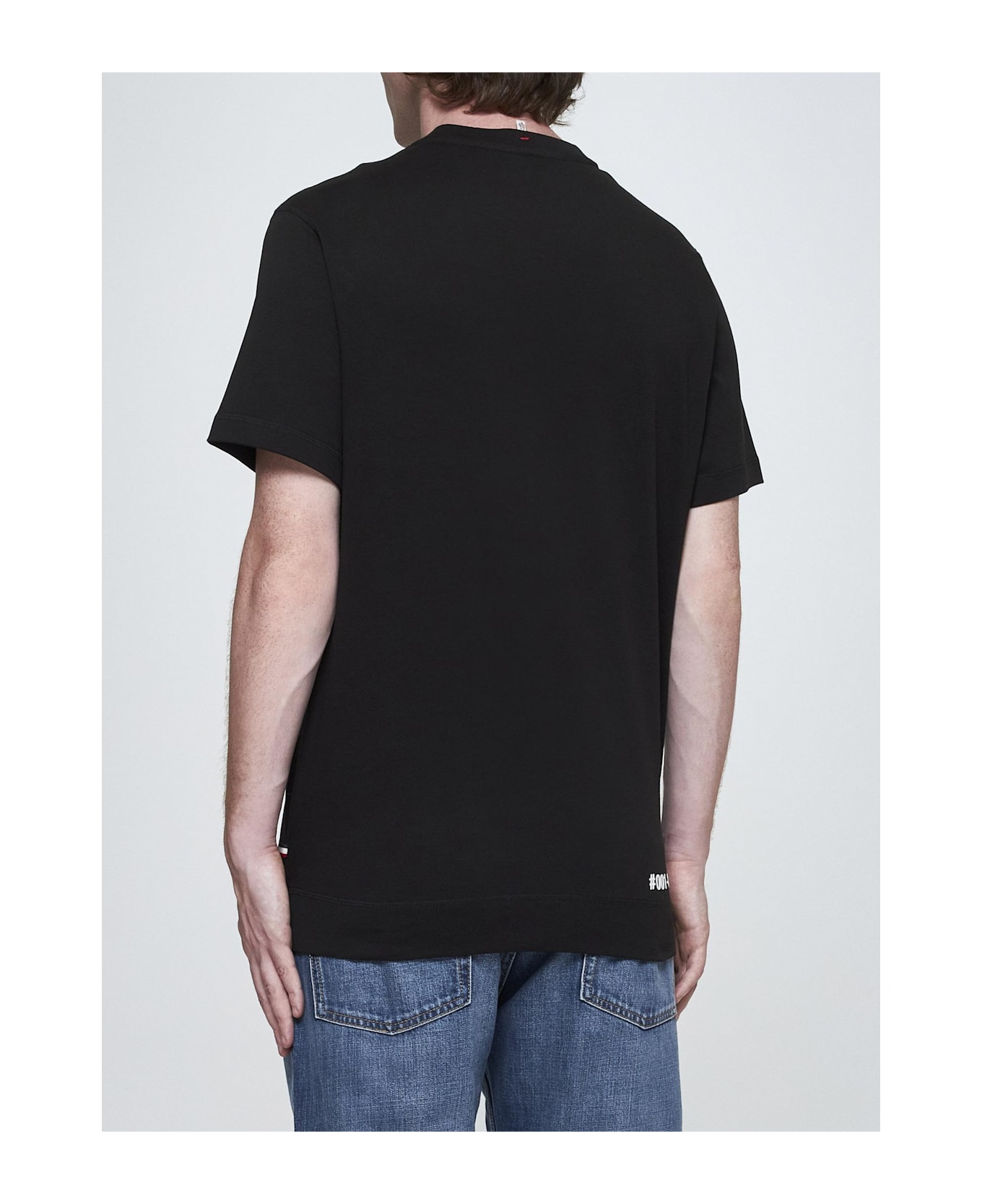 Moncler Logo Cotton T-shirt - Black