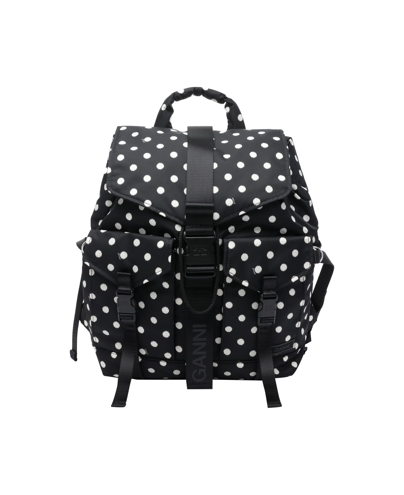 Ganni Dots Re-tech Backpack - Black