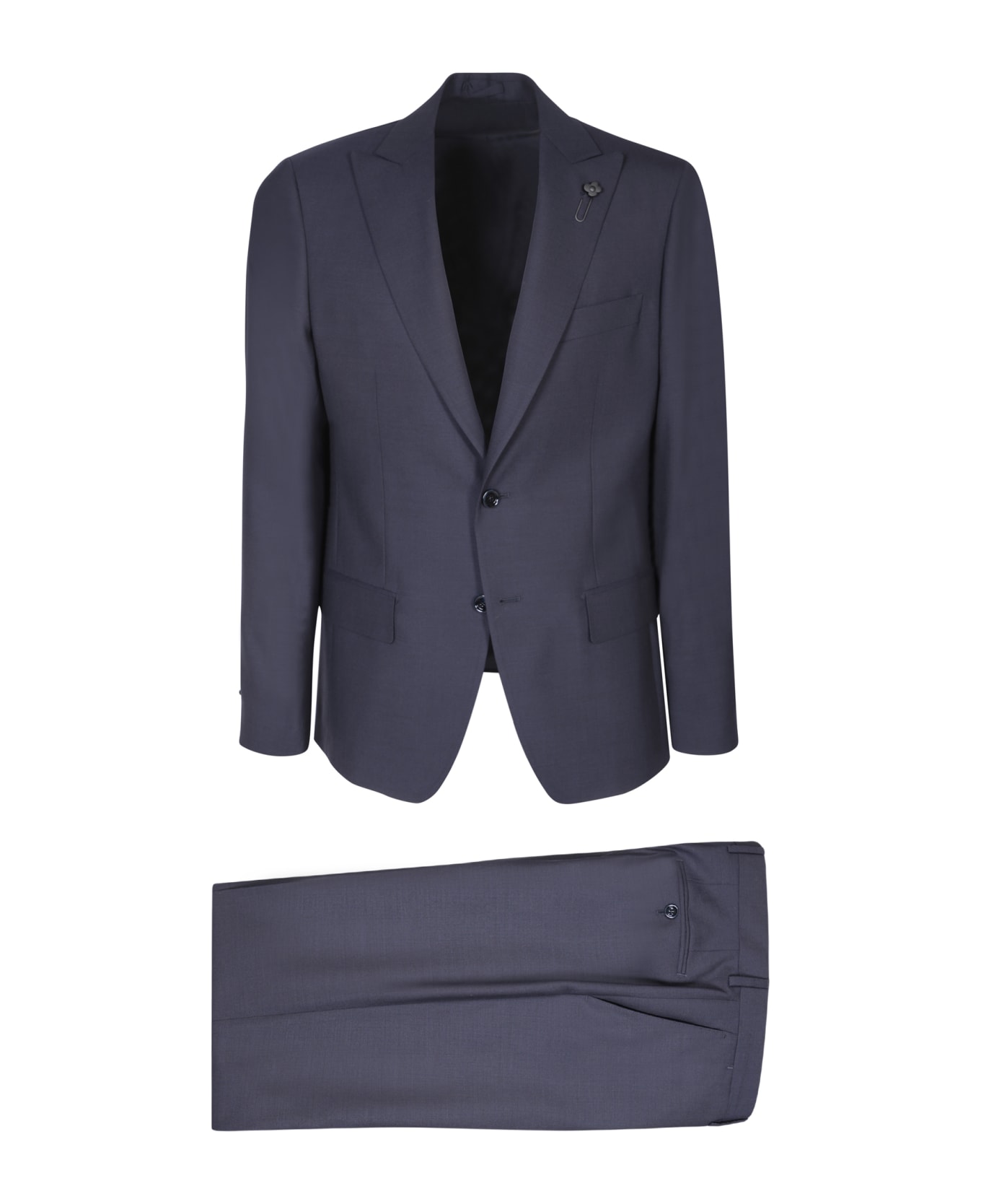 Lardini Stretch Fabric Blue Suit - Blue