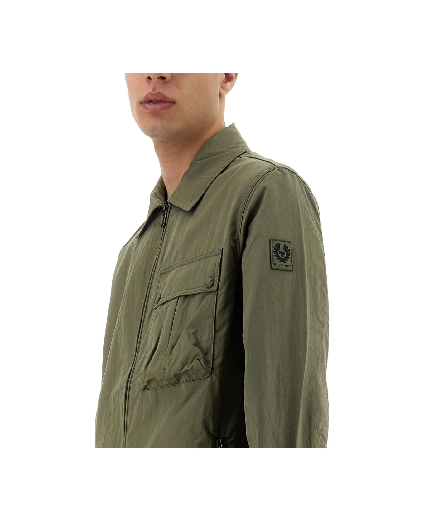 Belstaff Zippered Shirt Jacket - GREEN